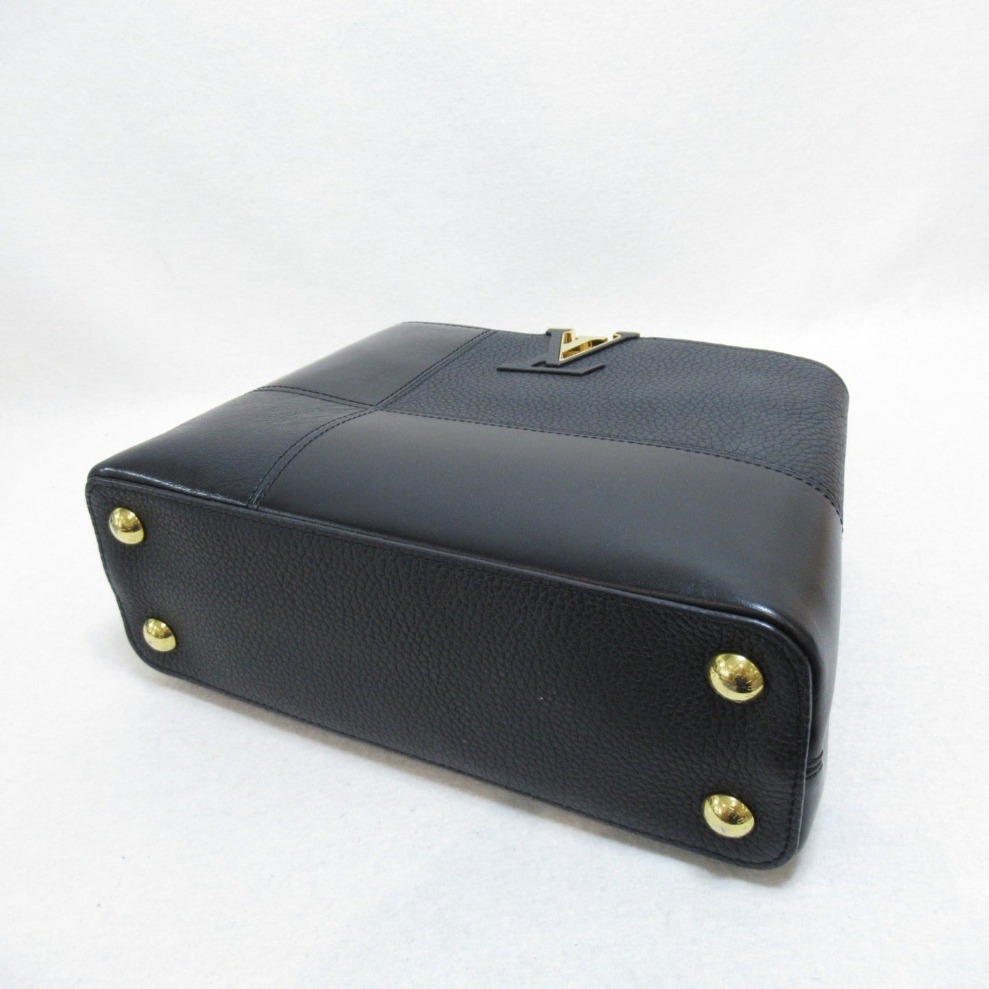LOUIS VUITTON CapucineBB2way Shoulder Bag Black enamel Taurillon Clemence leather/snake M59269