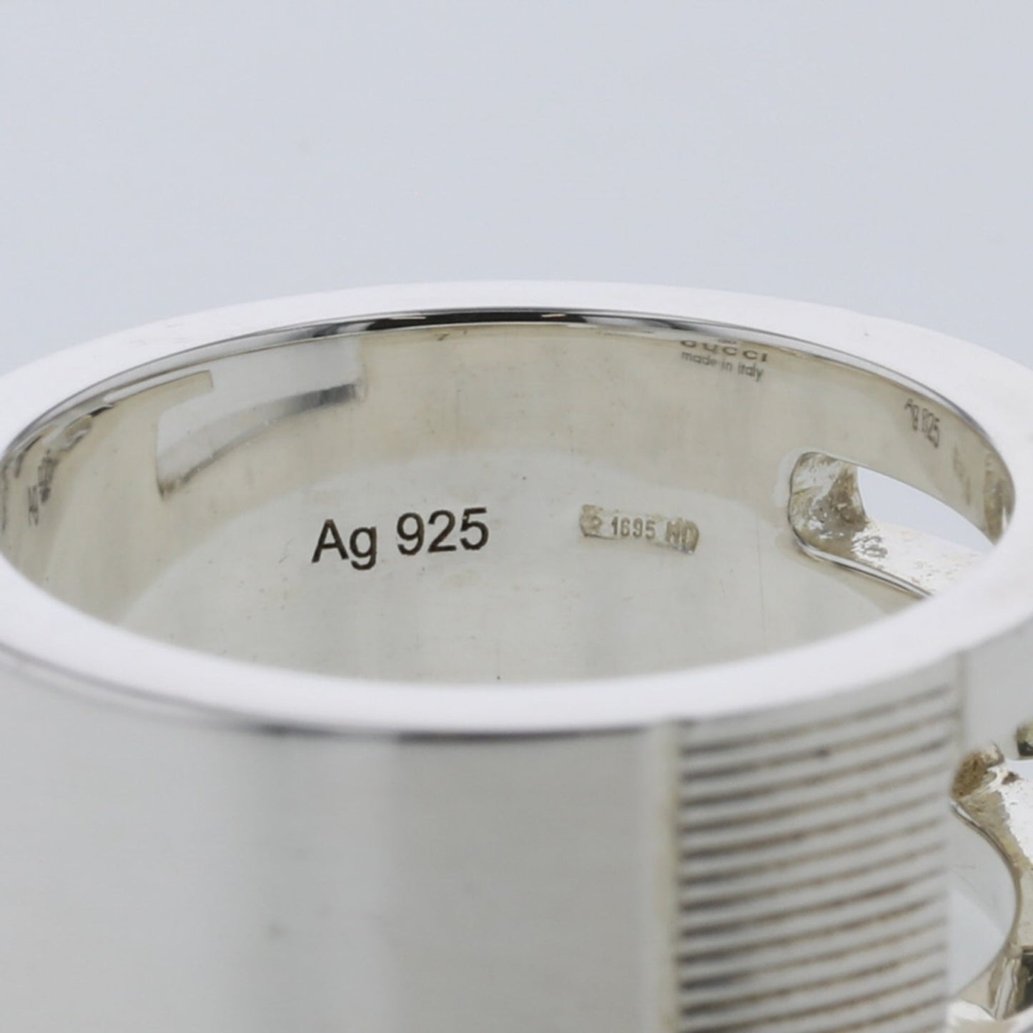 Gucci Ring Branded G Width about 8mm 032660-09840 Silver 925 No. 6.5 Ladies GUCCI