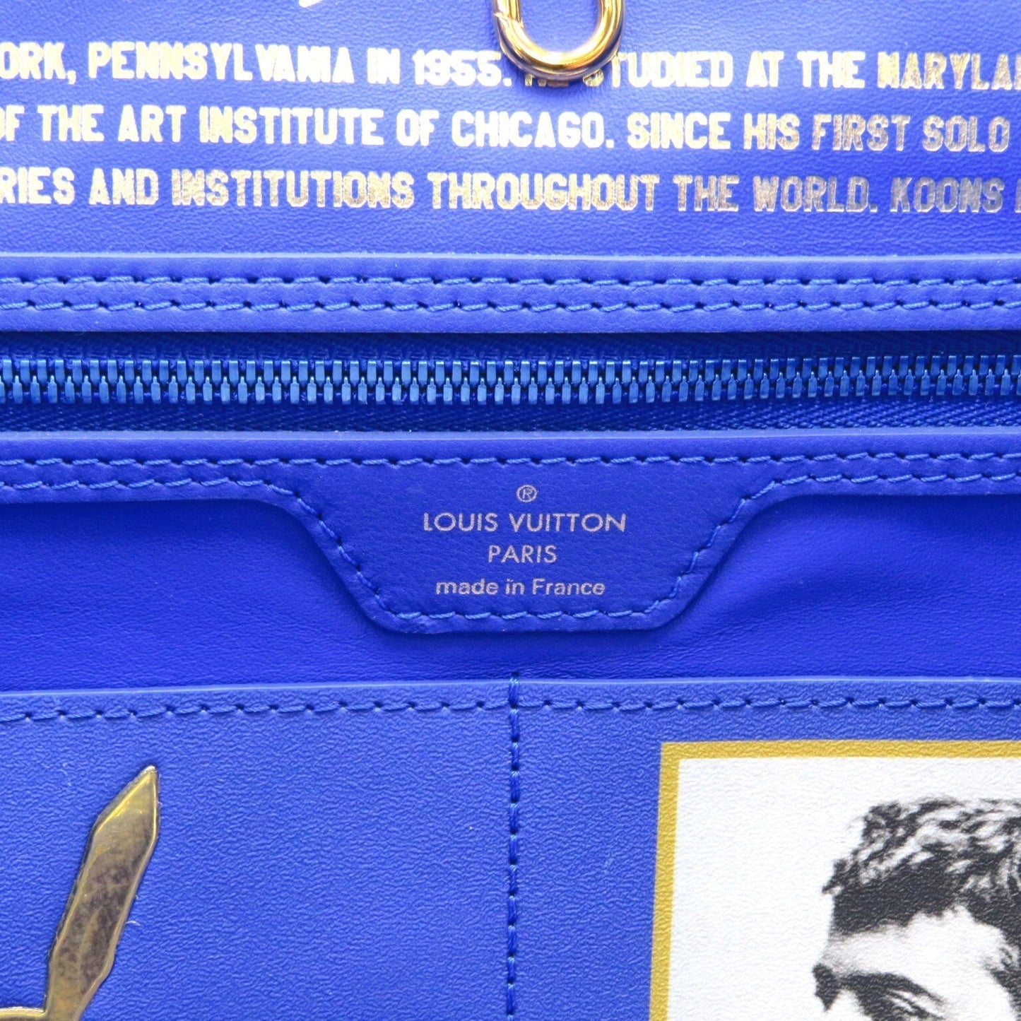 LOUIS VUITTON Gauguin Neverfull MM Blue Masters collection PVC coated canvas