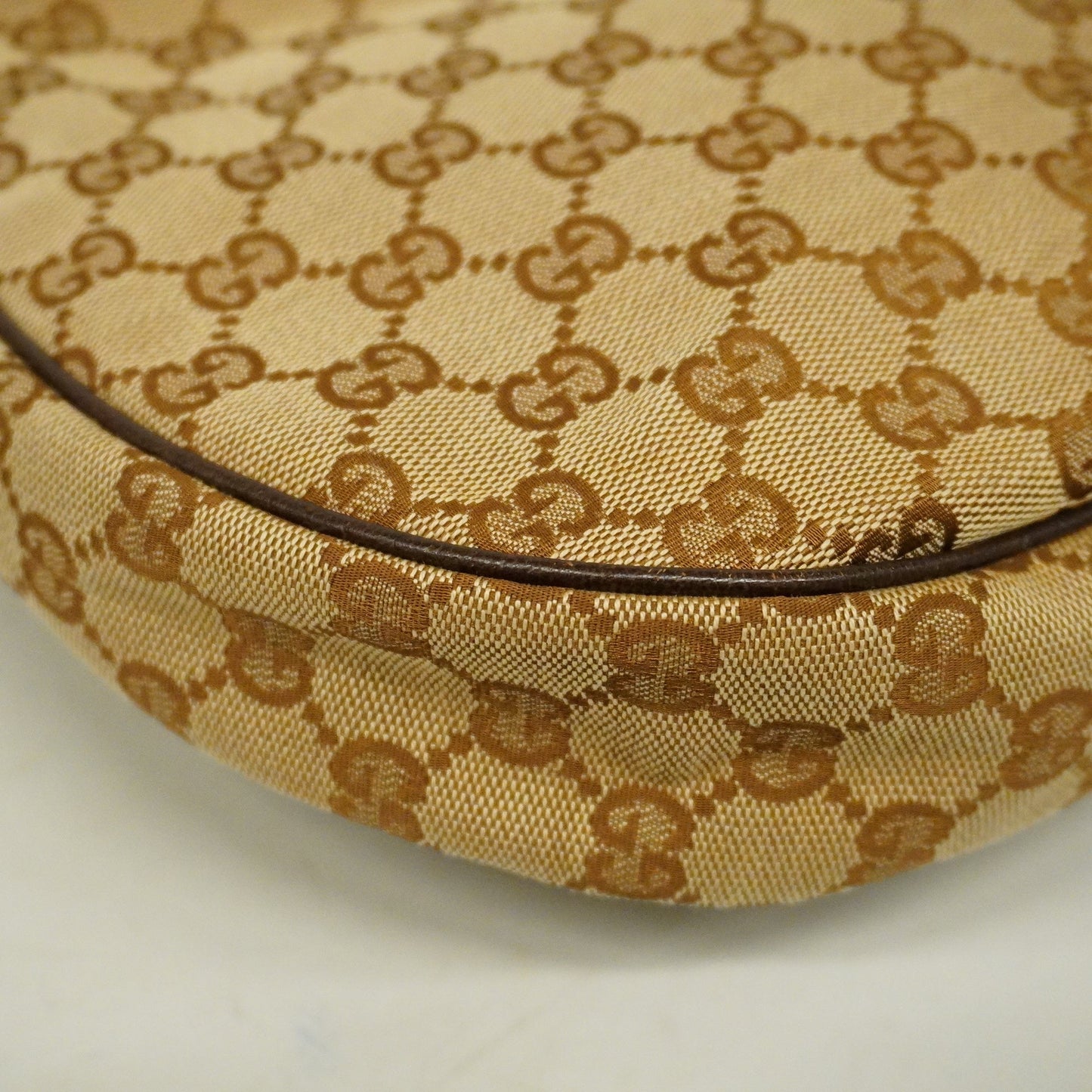 GUCCIAuth  Sherry Line Shoulder Bag 122790 Women's GG Canvas,Leather Beige,Brown