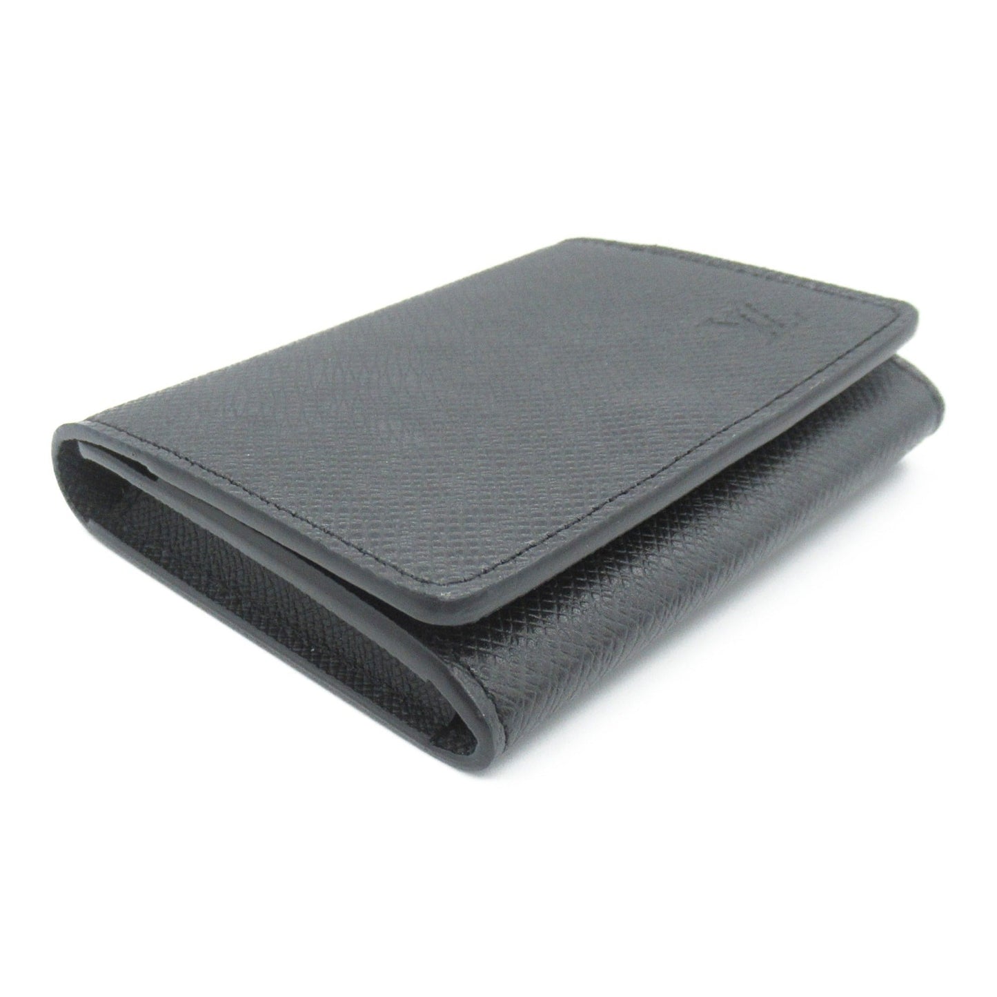 LOUIS VUITTON Anvelop Carte de Visit NM Black Black Taiga leather M64595
