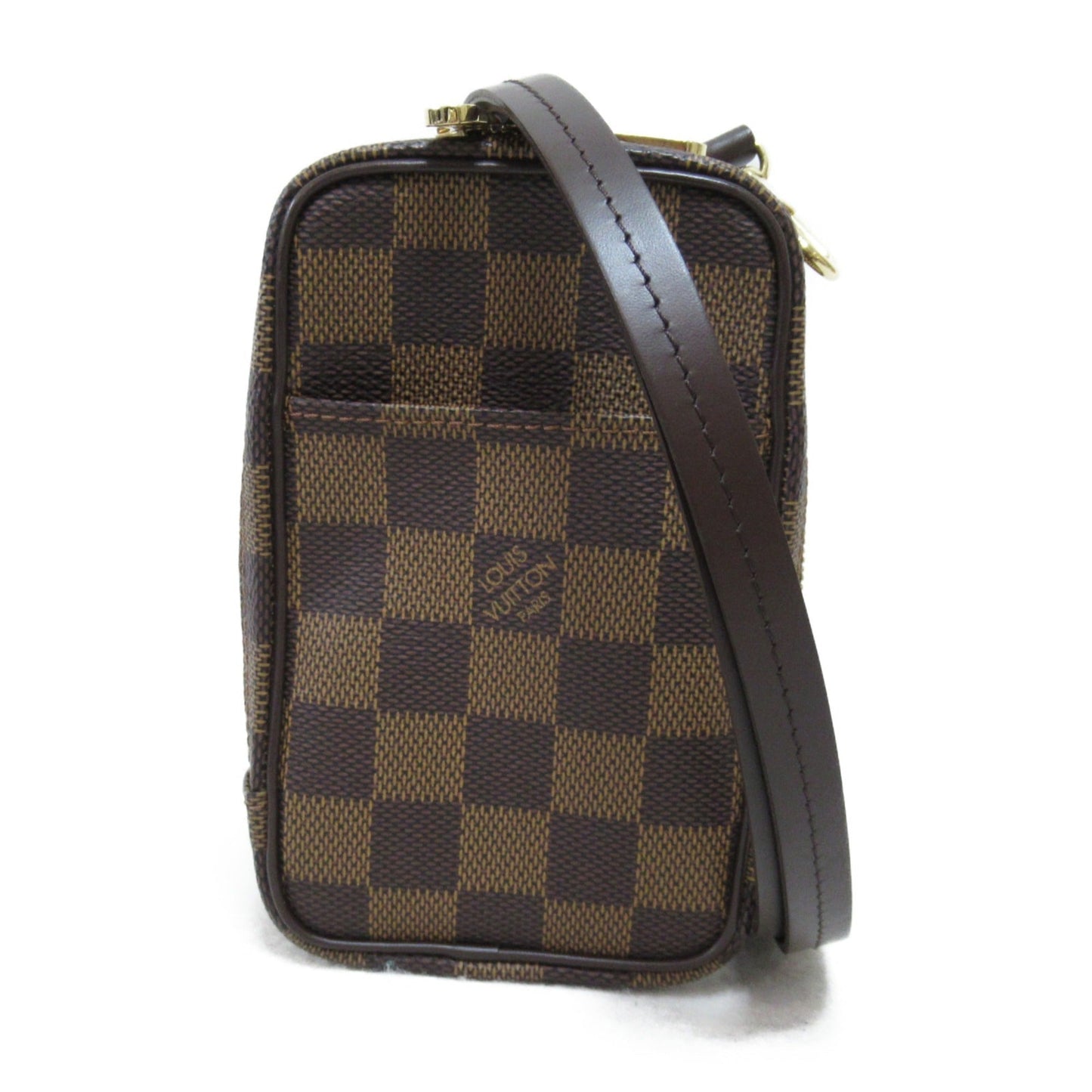 LOUIS VUITTON Etui Okapi digital camera case Brown Ebene Damier PVC coated canvas N61737