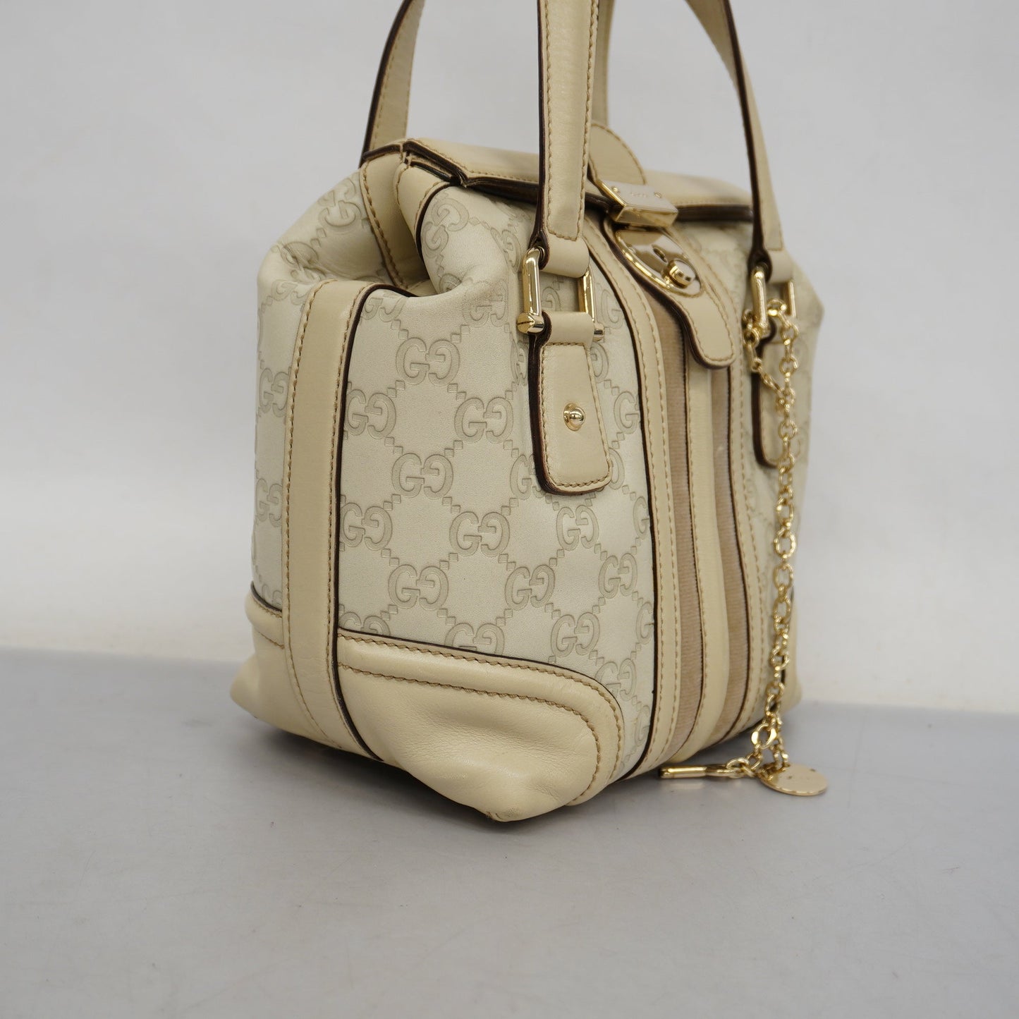GUCCI ssima 2way Bag 153028 Women's Leather Handbag Ivory
