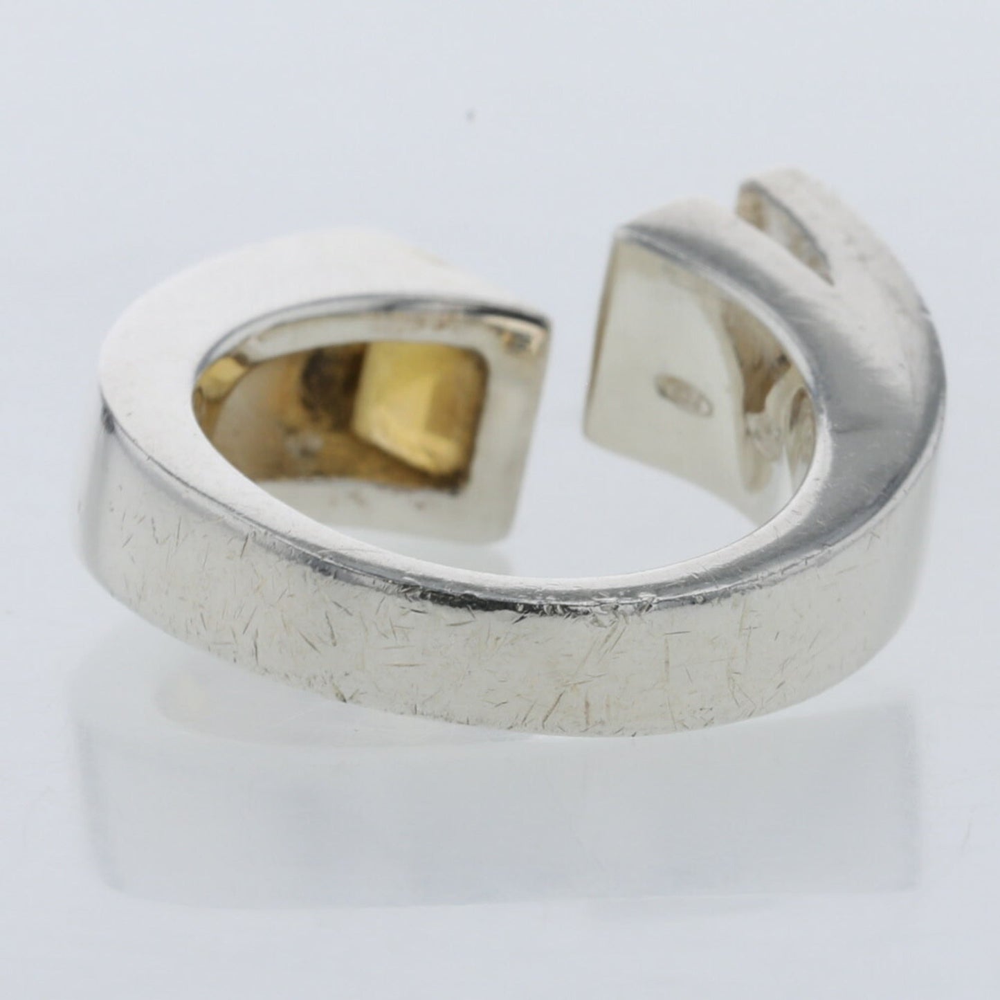 Gucci Ring Spiral Color Stone Yellow Silver 925 No. 9 Ladies GUCCI