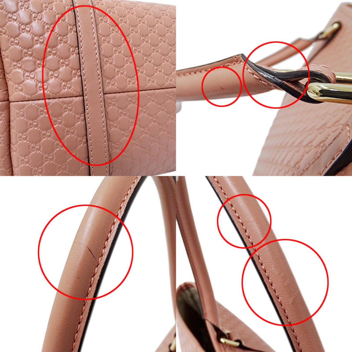 Gucci Bag Ladies Tote Shoulder Shima Micro Leather Pink 449647
