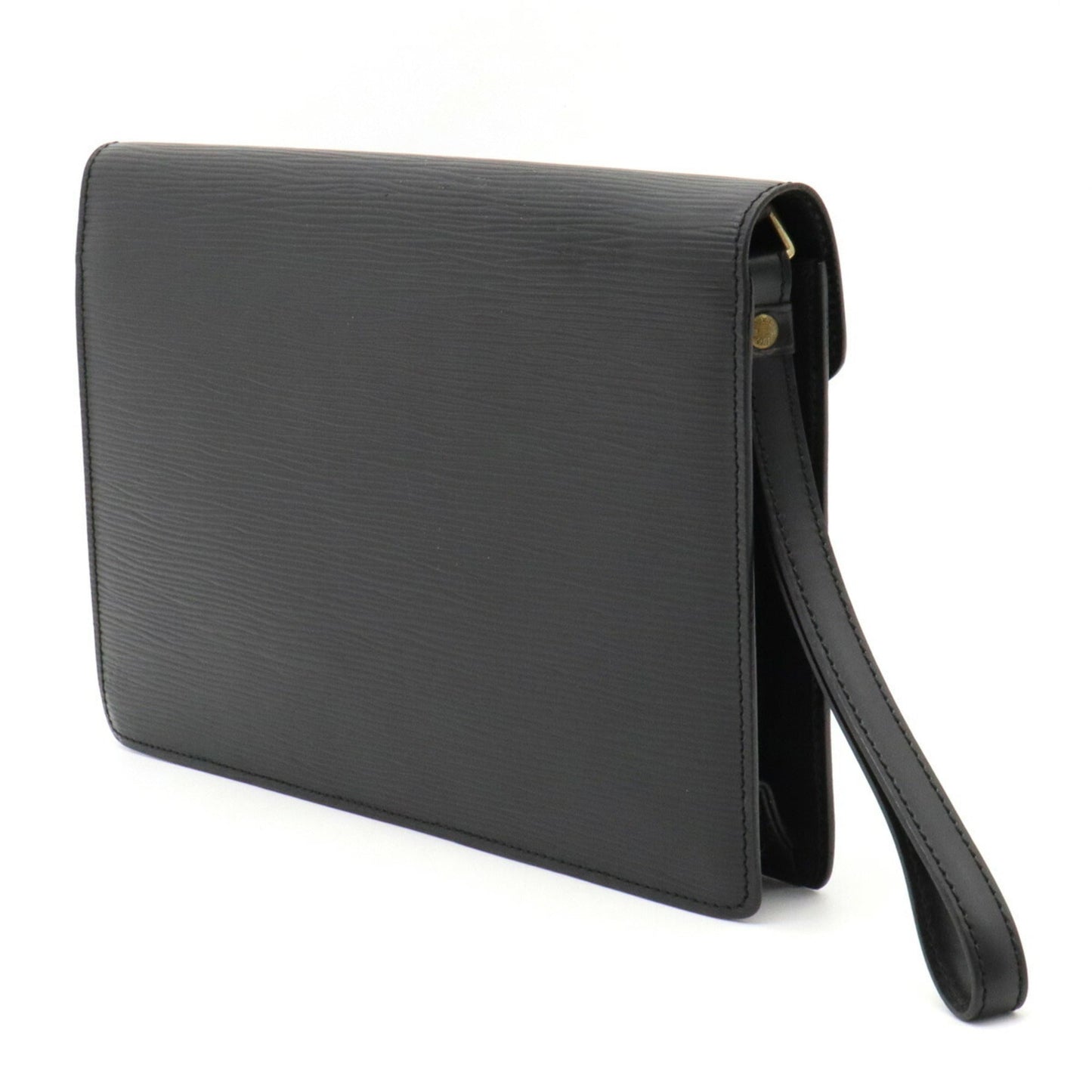 LOUIS VUITTON Epi Pochette Serie Dragonne Second Bag Noir Black Key Missing M52612