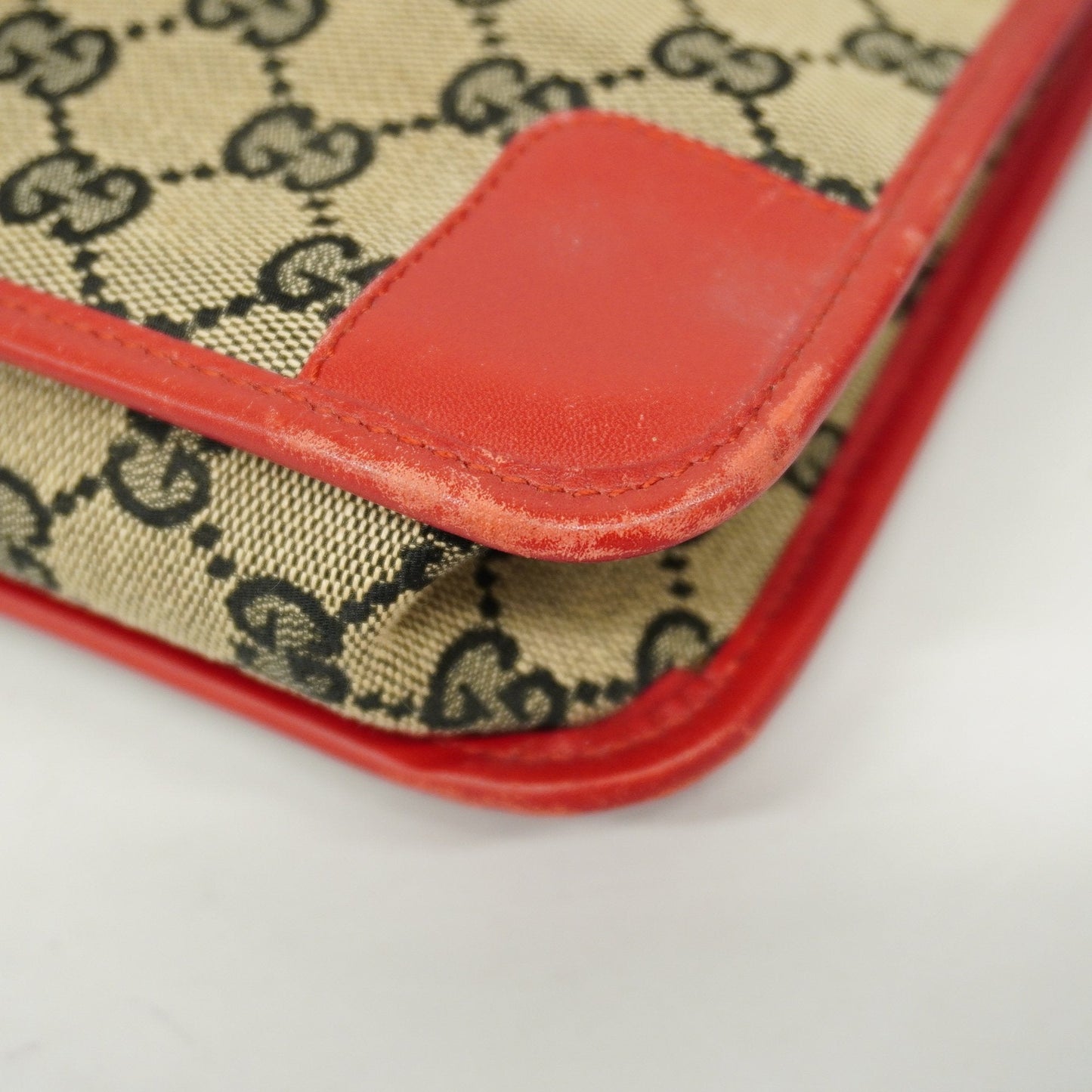 Gucci  GG Canvas Shoulder Bag 001 4206 Women's Navy,Red Color
