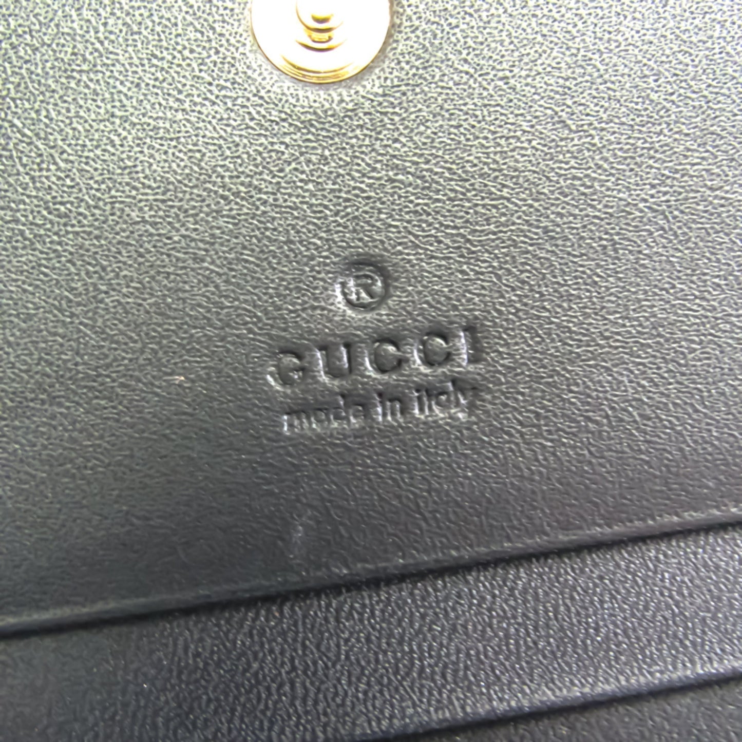 Guccissima 410120 Leather Card Case Black