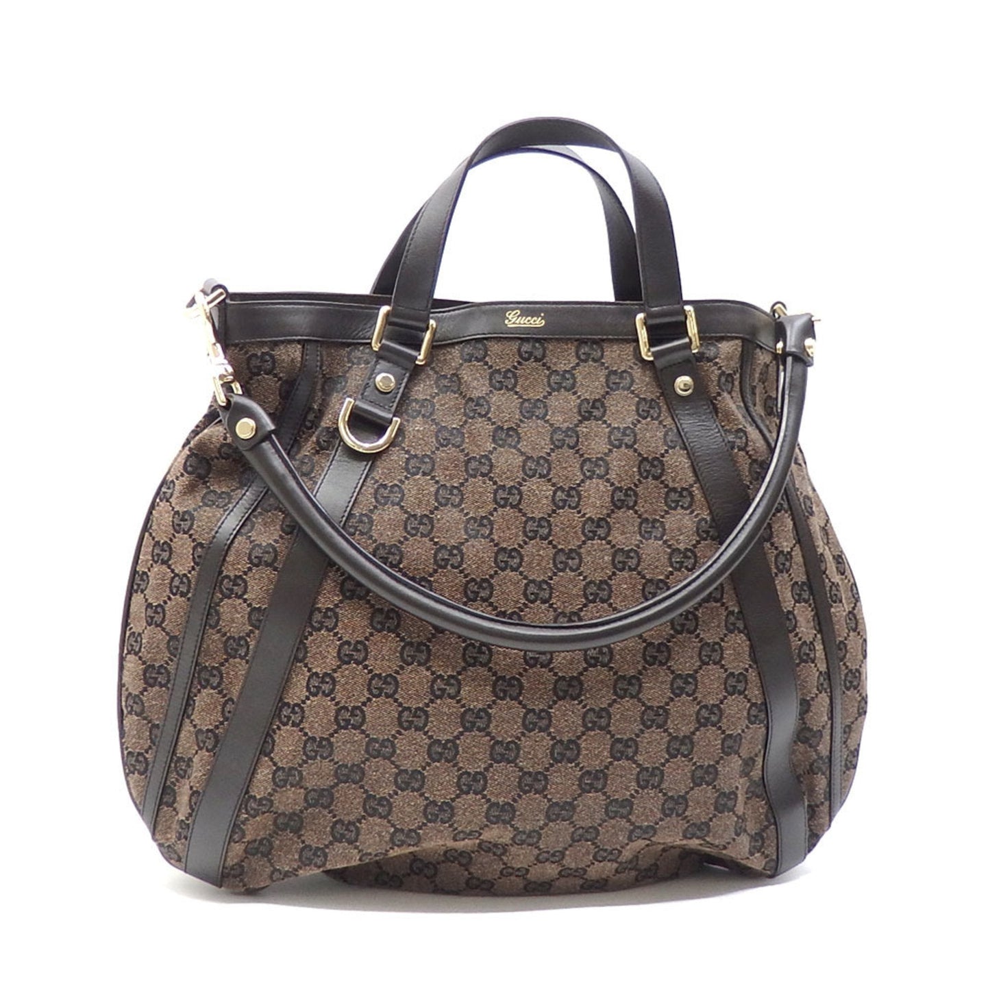 Gucci Handbag Ladies Brown GG Canvas Leather 272393 498879