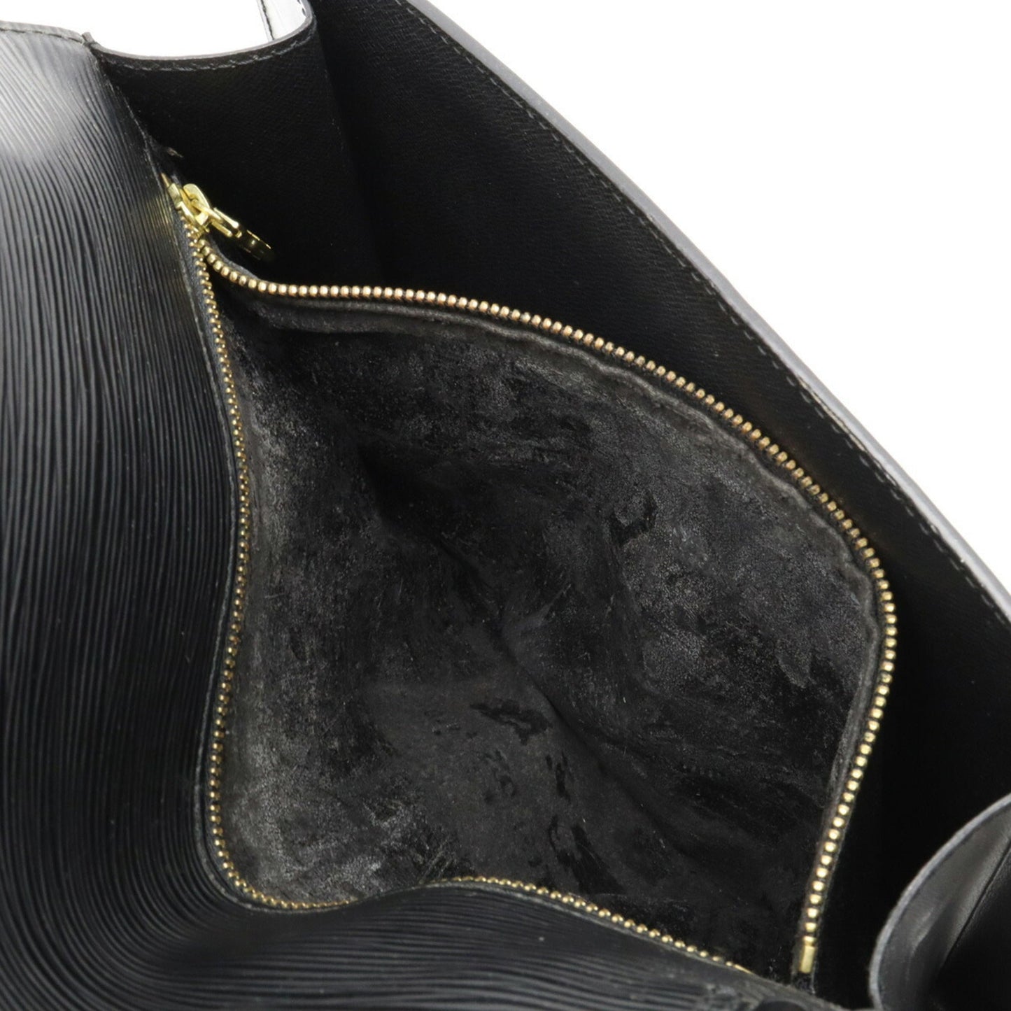 LOUIS VUITTON Epi Pochette Serie Dragonne Second Bag Noir Black Key Missing M52612