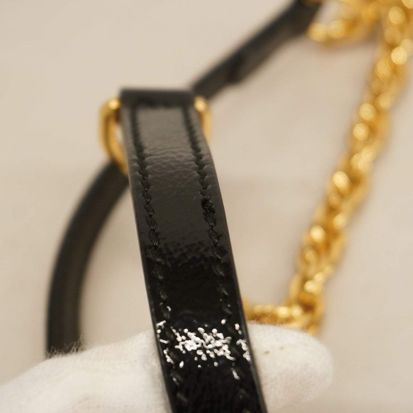 Gucci shoulder bag sherry 550618 suede black gold metal
