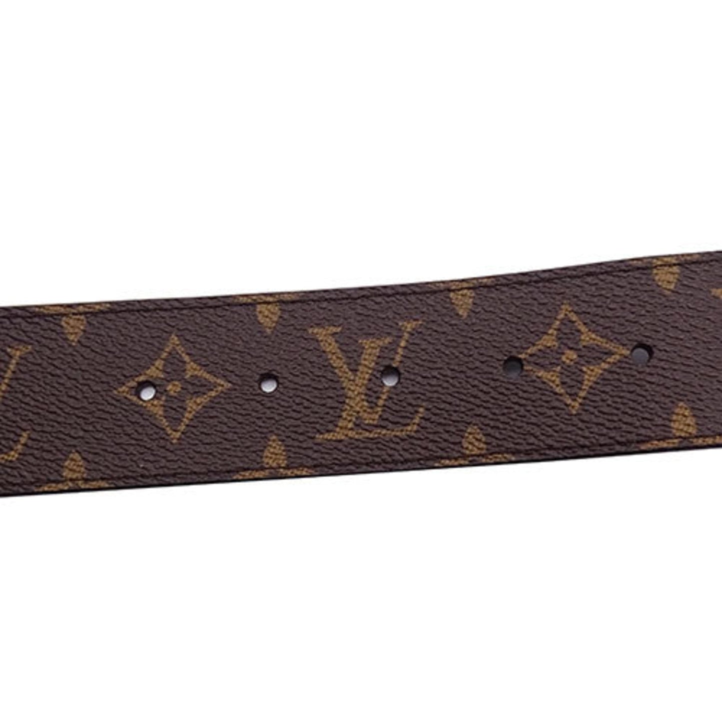 LOUIS VUITTON Belt Monogram Men's Sun Tulle LV Shape Orange MP216