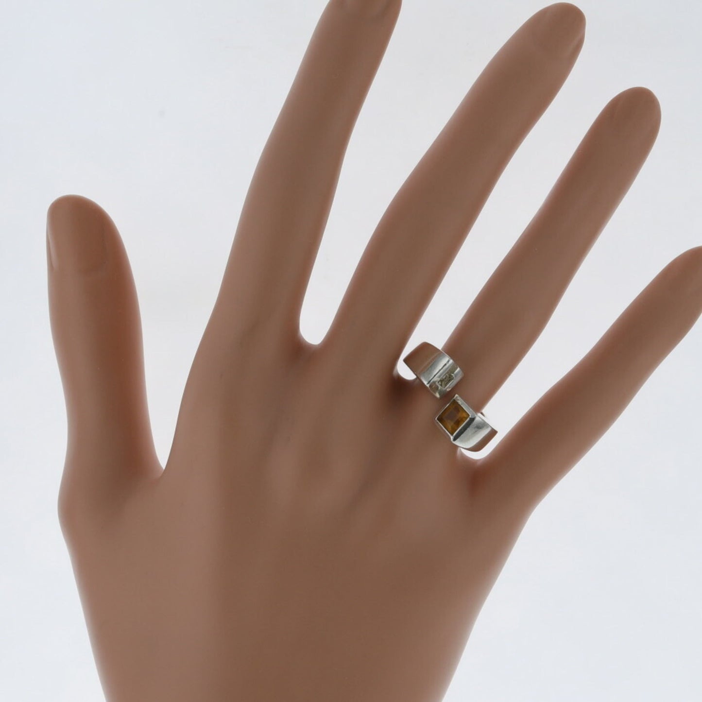 Gucci Ring Spiral Color Stone Yellow Silver 925 No. 9 Ladies GUCCI