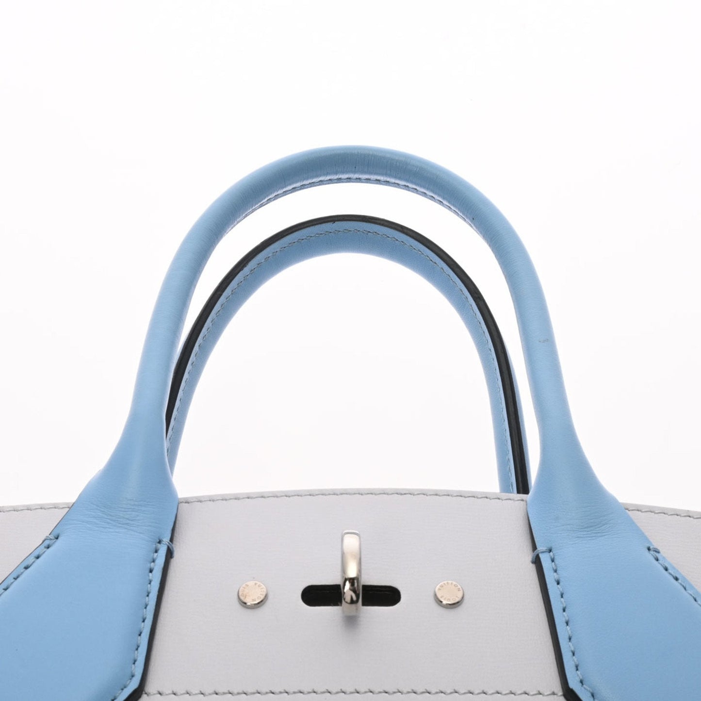 LOUIS VUITTON City Steamer MM Black Gray Blue M42435 Ladies Calf Bag