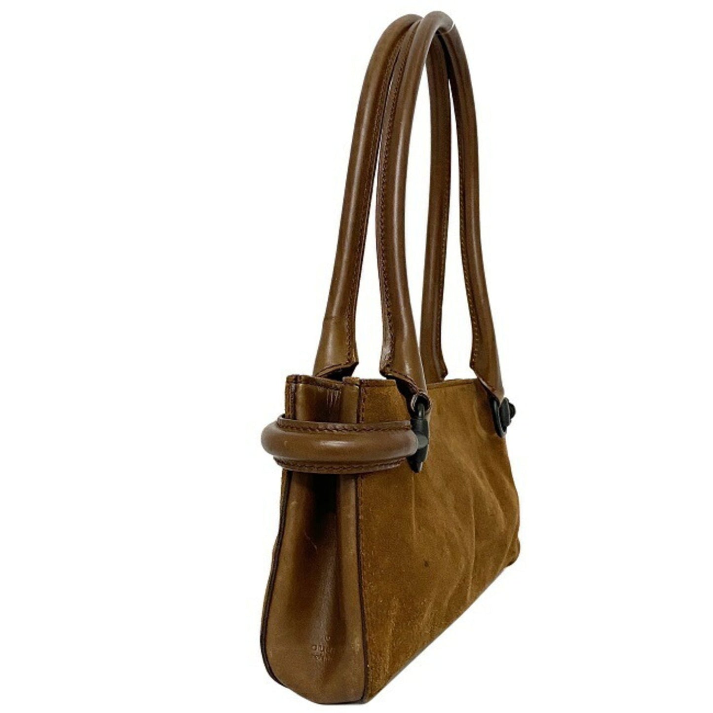 Gucci Handbag Brown Horsebit 101345 Leather Suede GUCCI Women's Bag