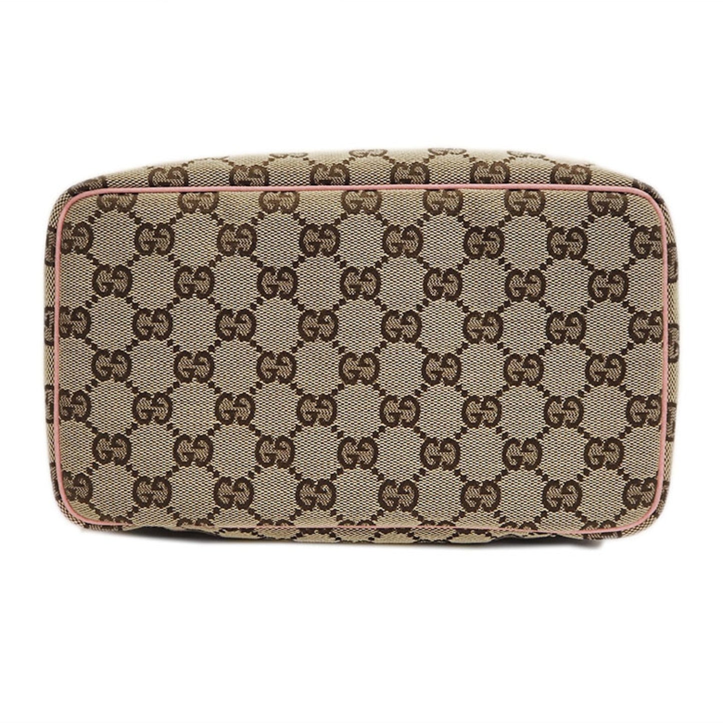 Gucci GG Canvas Vanity Bag Beige x Pink 124540 Ladies Handbag