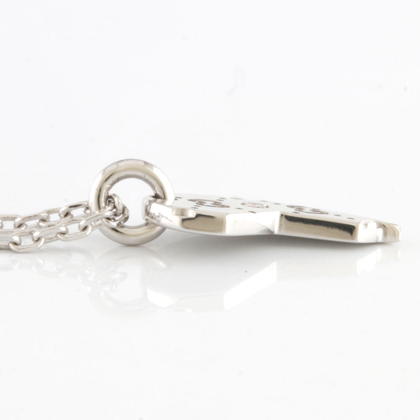 Gucci K18WG Necklace Diamond Icon 18K K18 White Gold Ladies