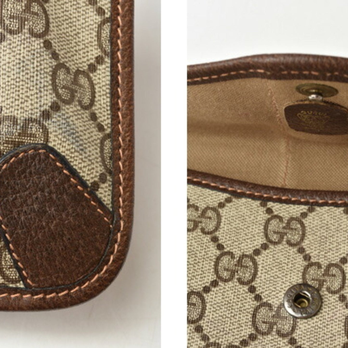 Gucci Clutch Pouch/Multi Pouch GUCCI GG Supreme Brown/Beige Webline
