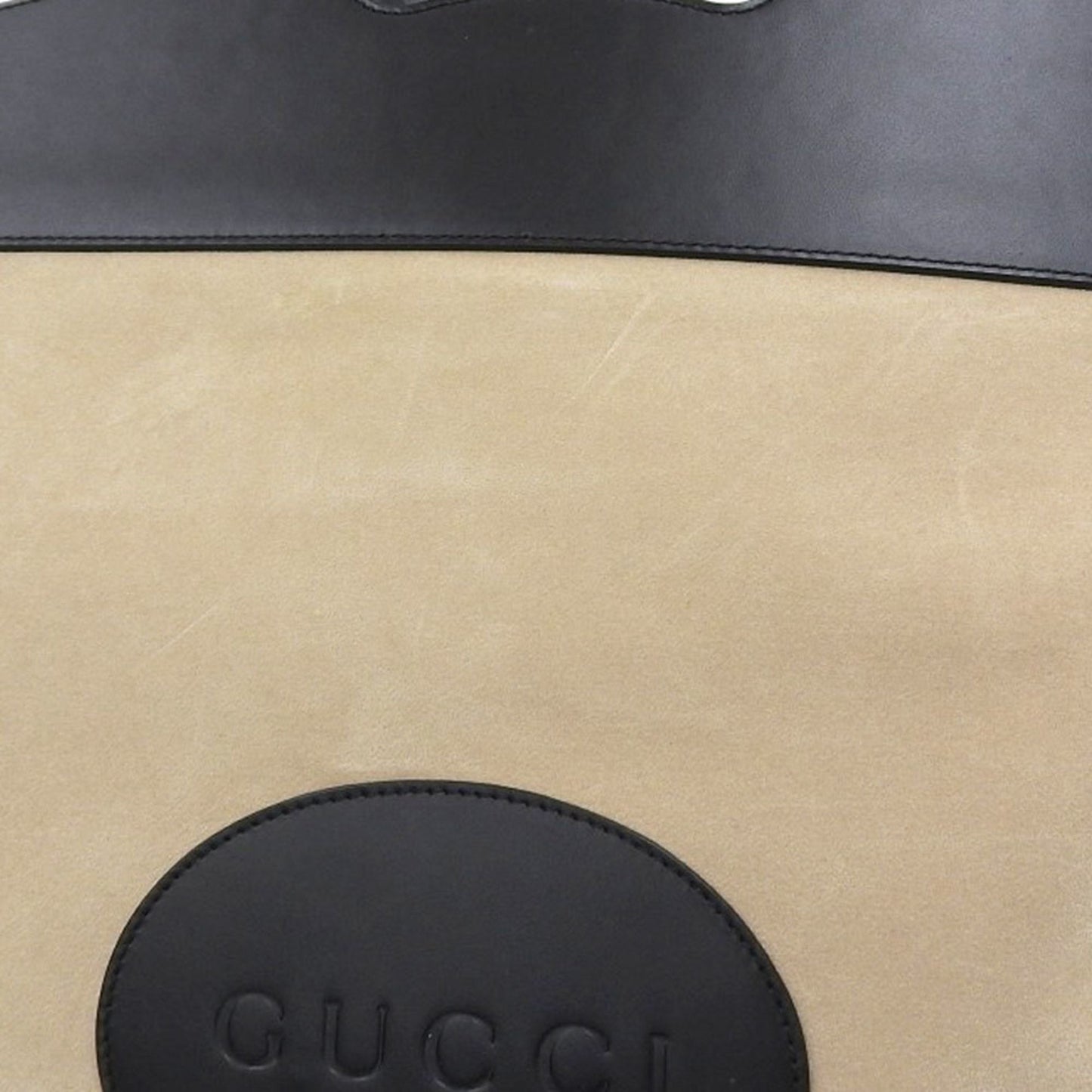 Gucci GG logo handbag suede beige 002 8000 0013