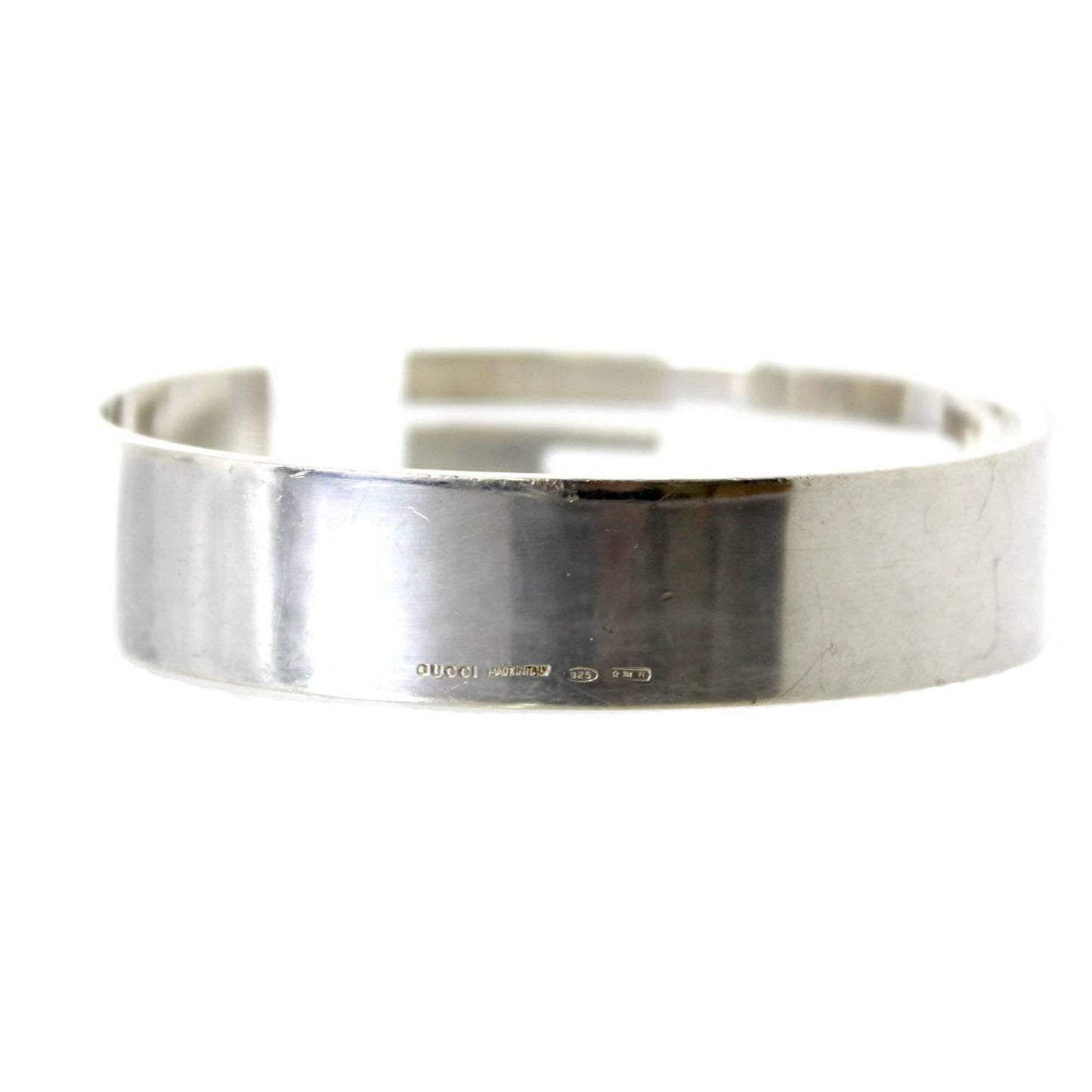 Gucci logo G branded bangle sterling silver