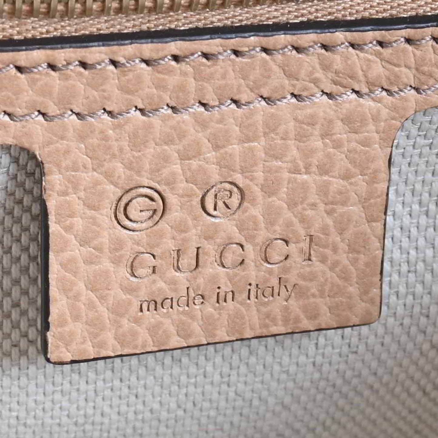 Gucci Soho Interlocking G Leather Handbag Beige