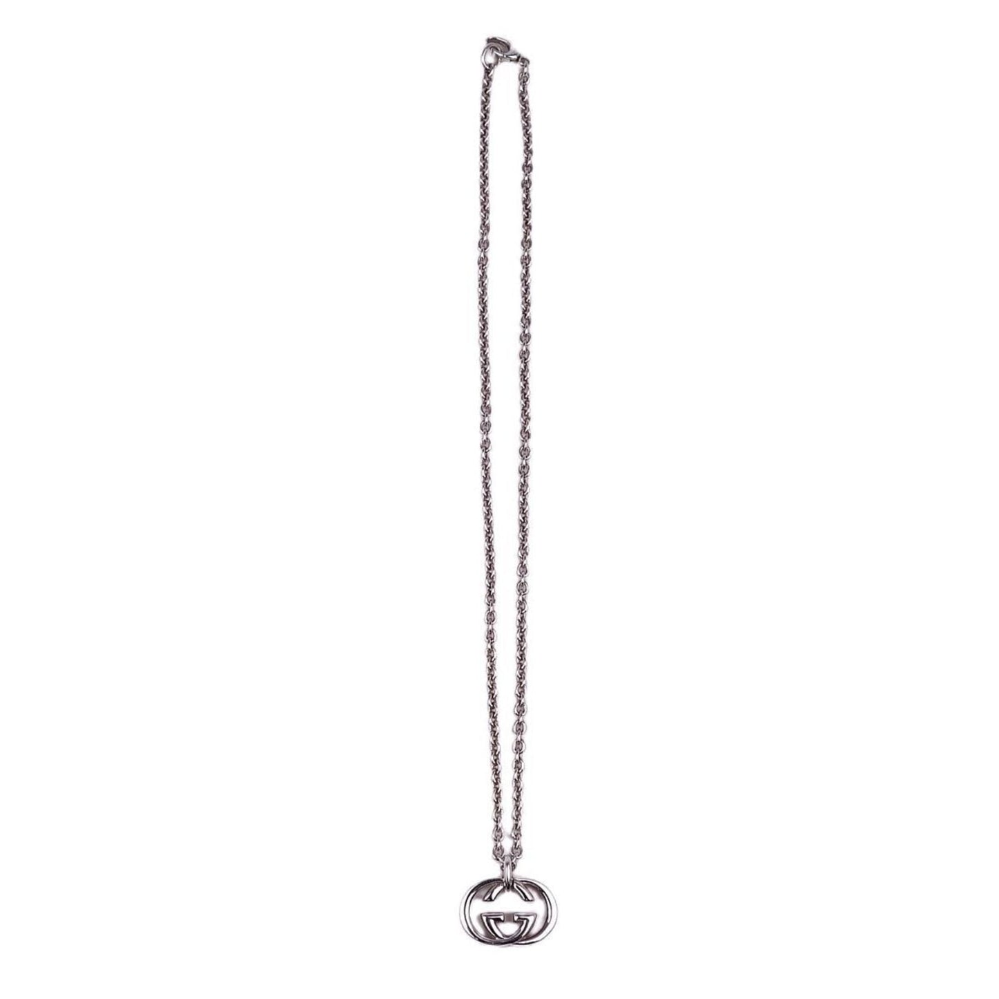 Gucci necklace interlocking silver 925 men's