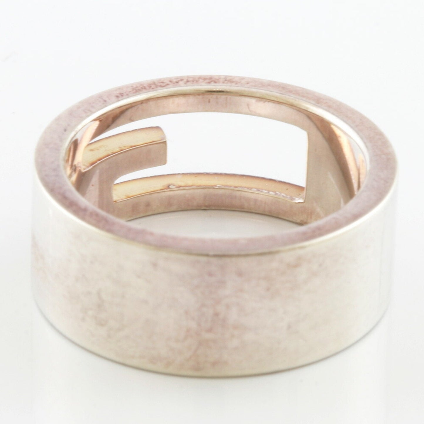 Gucci SV925 Ring G Mark Branded No. 11 # 12 Silver Ladies 925