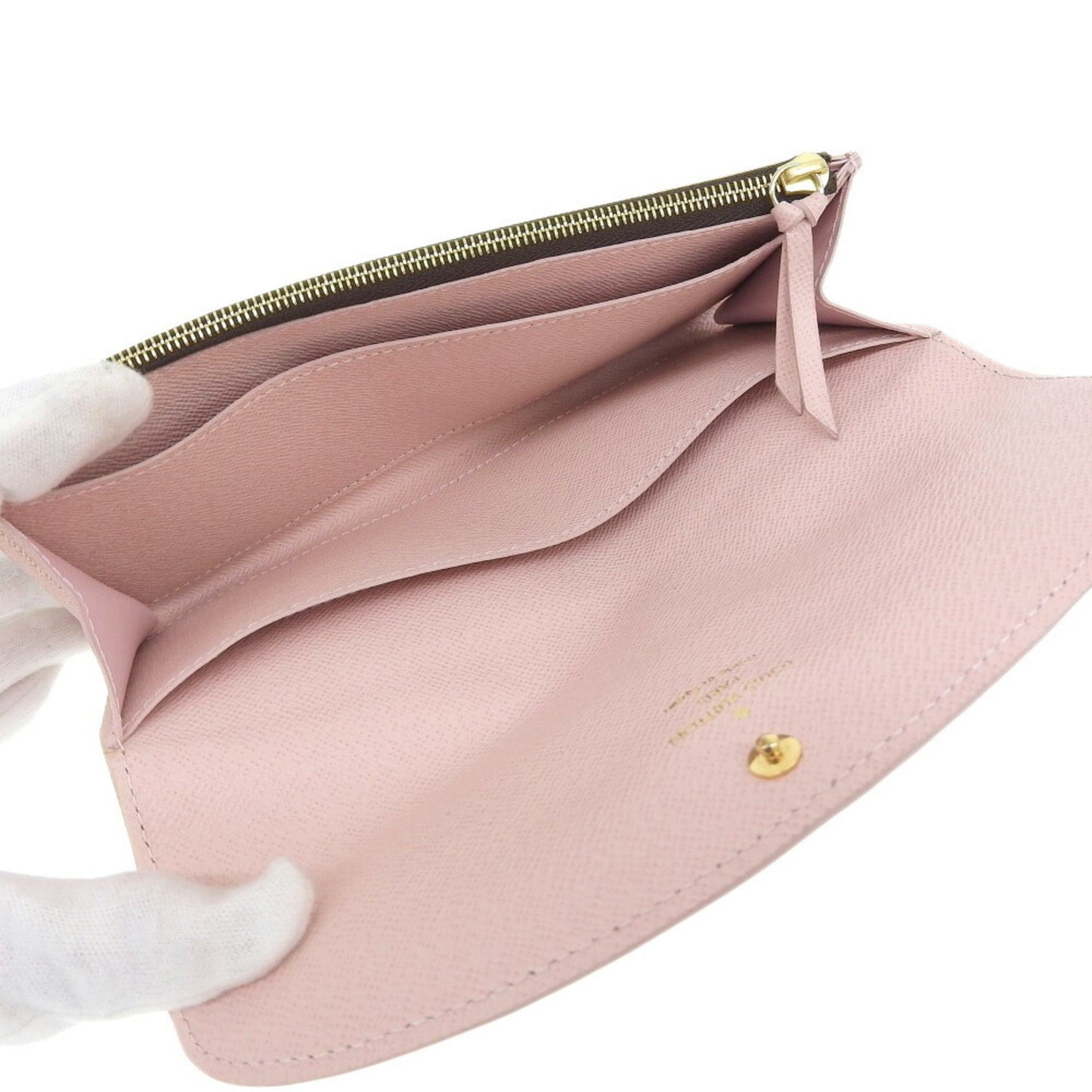 Louis Vuitton Damier Portefeuille Long Wallet with Kaisahock Pink Rose Ballerine N61227