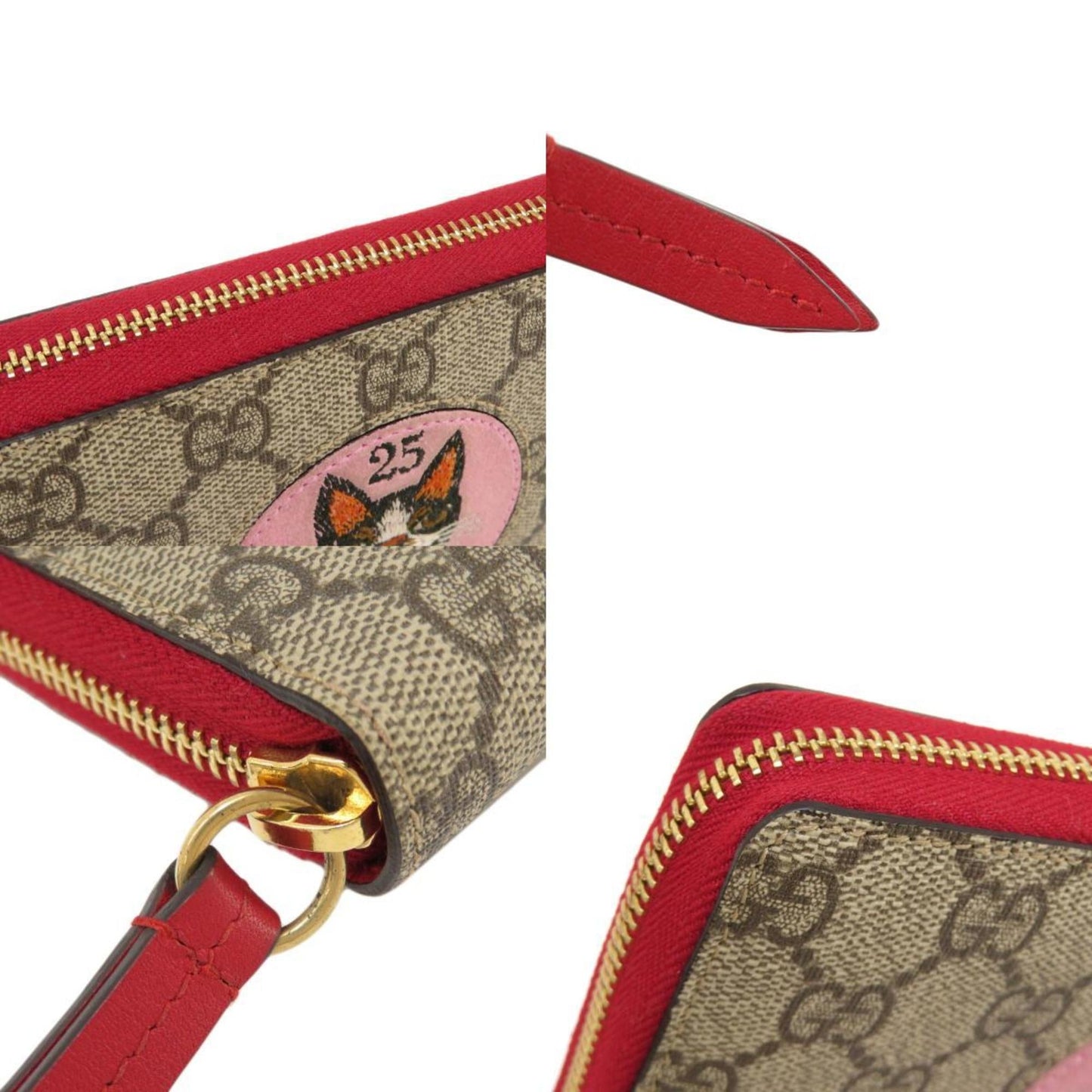 Gucci 506279 GG Supreme Long Wallet PVC Women's