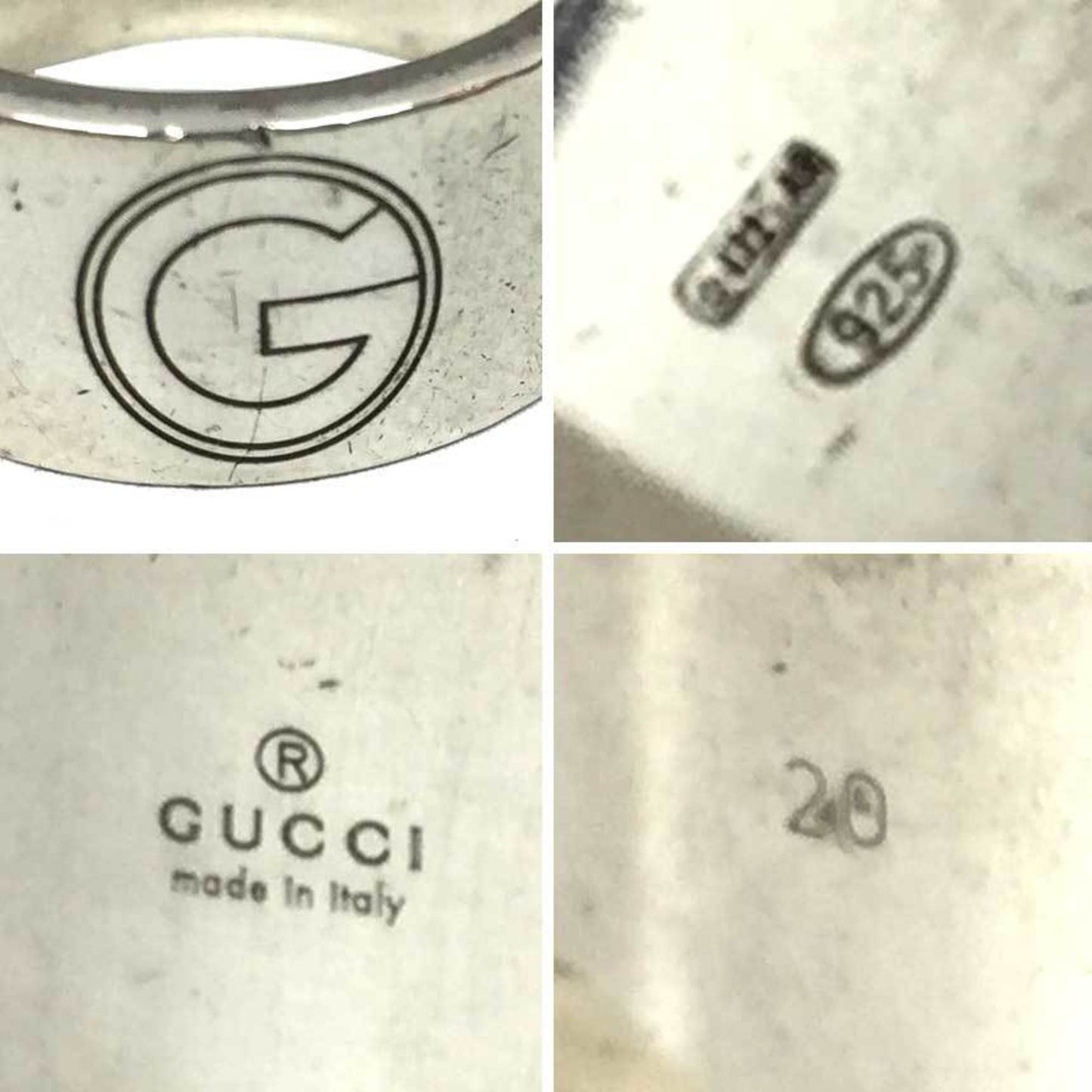 Gucci ring G AG925 silver #20 day size about 19 men's