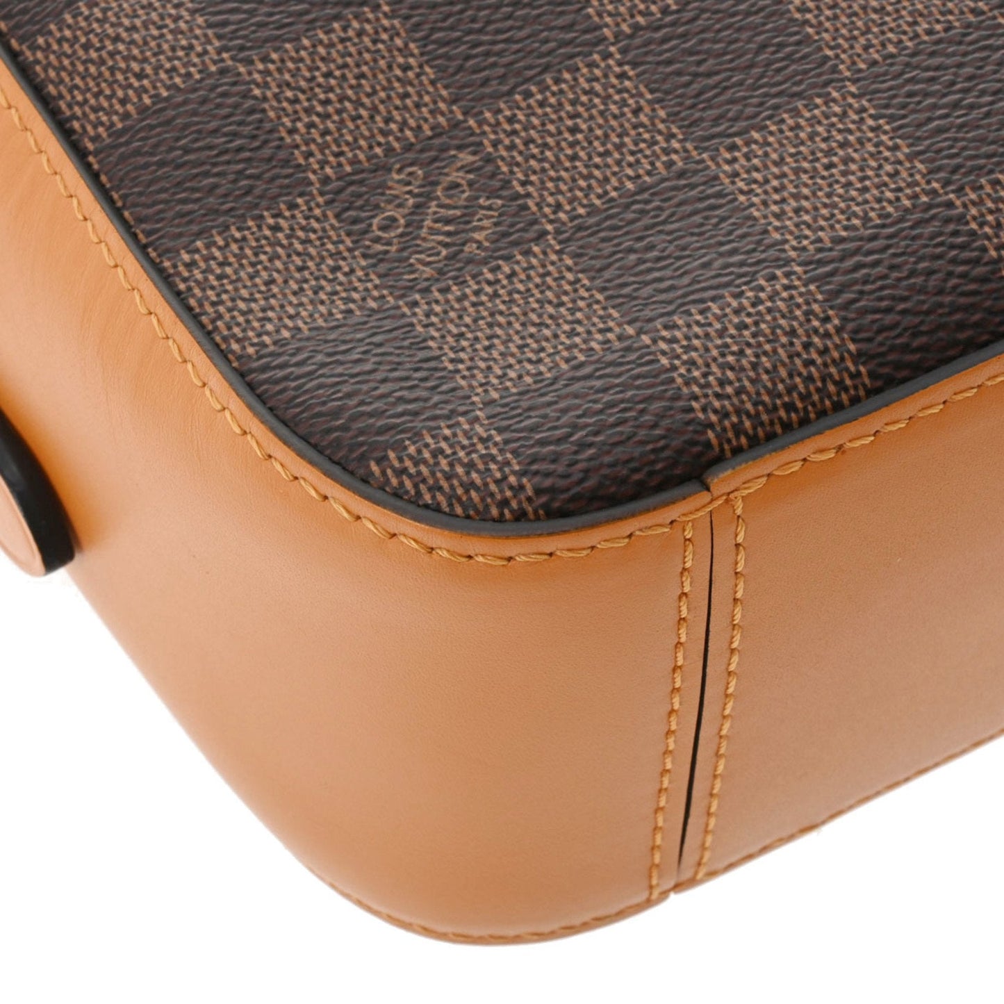 LOUIS VUITTON Damier Santa Monica Saffron N40178 Women's Canvas Shoulder Bag