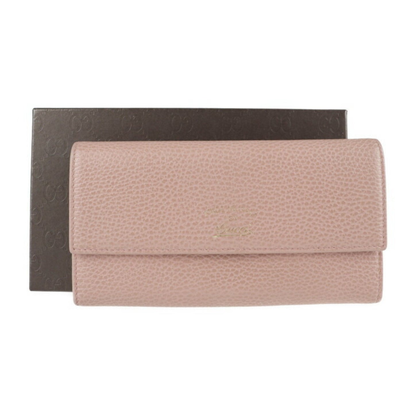 Gucci Swing Continental Wallet Bifold 354496 Leather Pink Series Gold Hardware Long