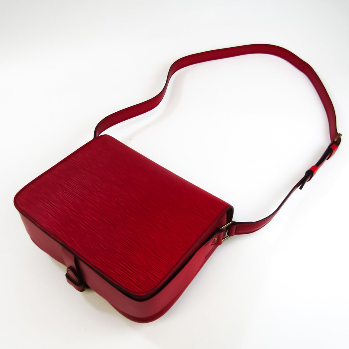 Louis Vuitton Epi Cartouchiere M52247 Women's Shoulder Bag Castilian Red