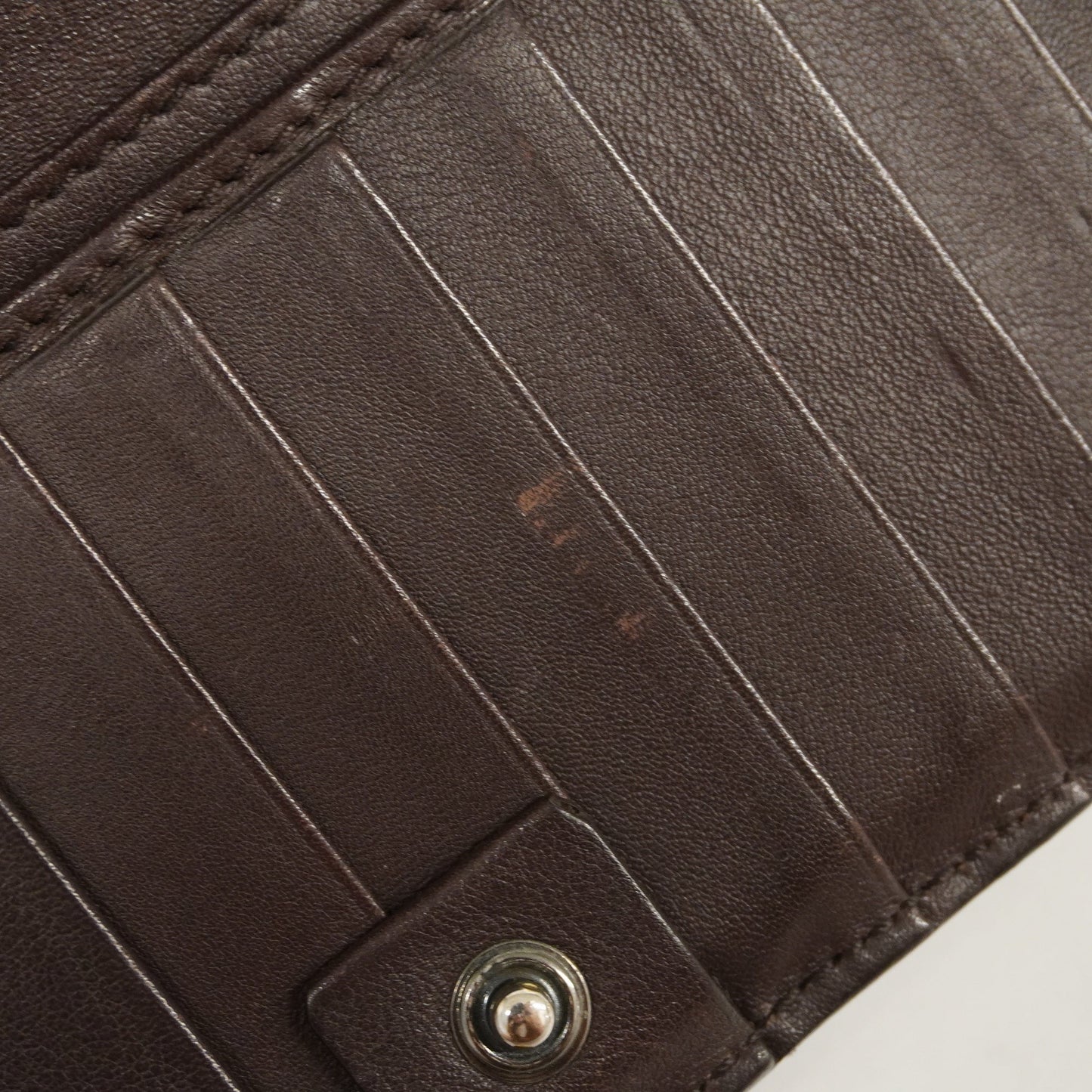 GUCCI ssima Bi-fold Long Wallet Silver Metal Fittings 233154 Brown