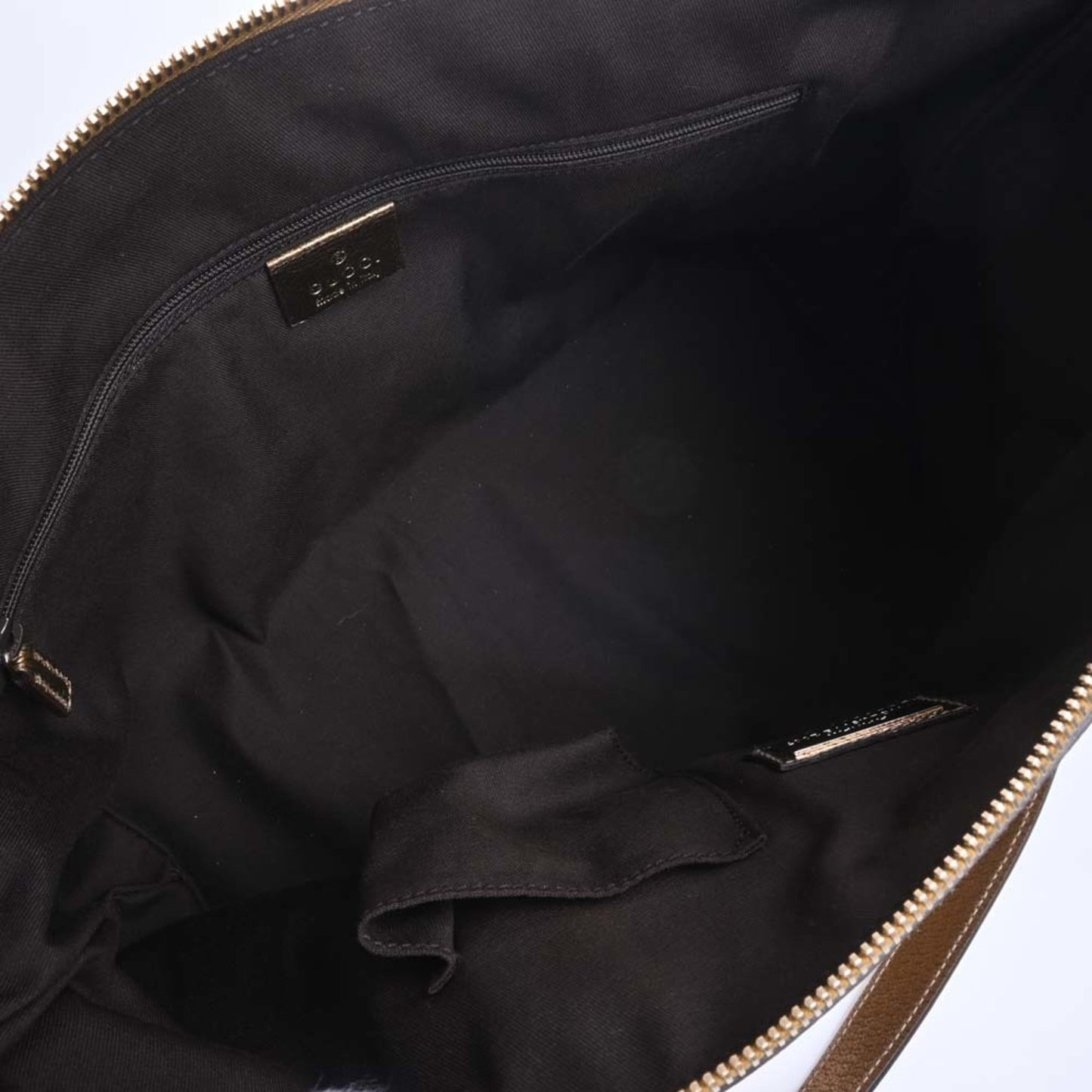 Gucci GG Canvas Leather Tote Bag 141470 Beige/Gold Women's