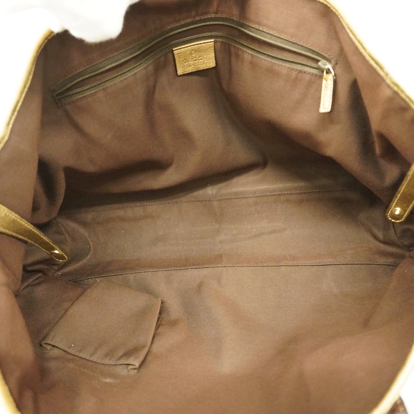 Gucci  Princey 163805 Women's Nylon,Leather Tote Bag Brown