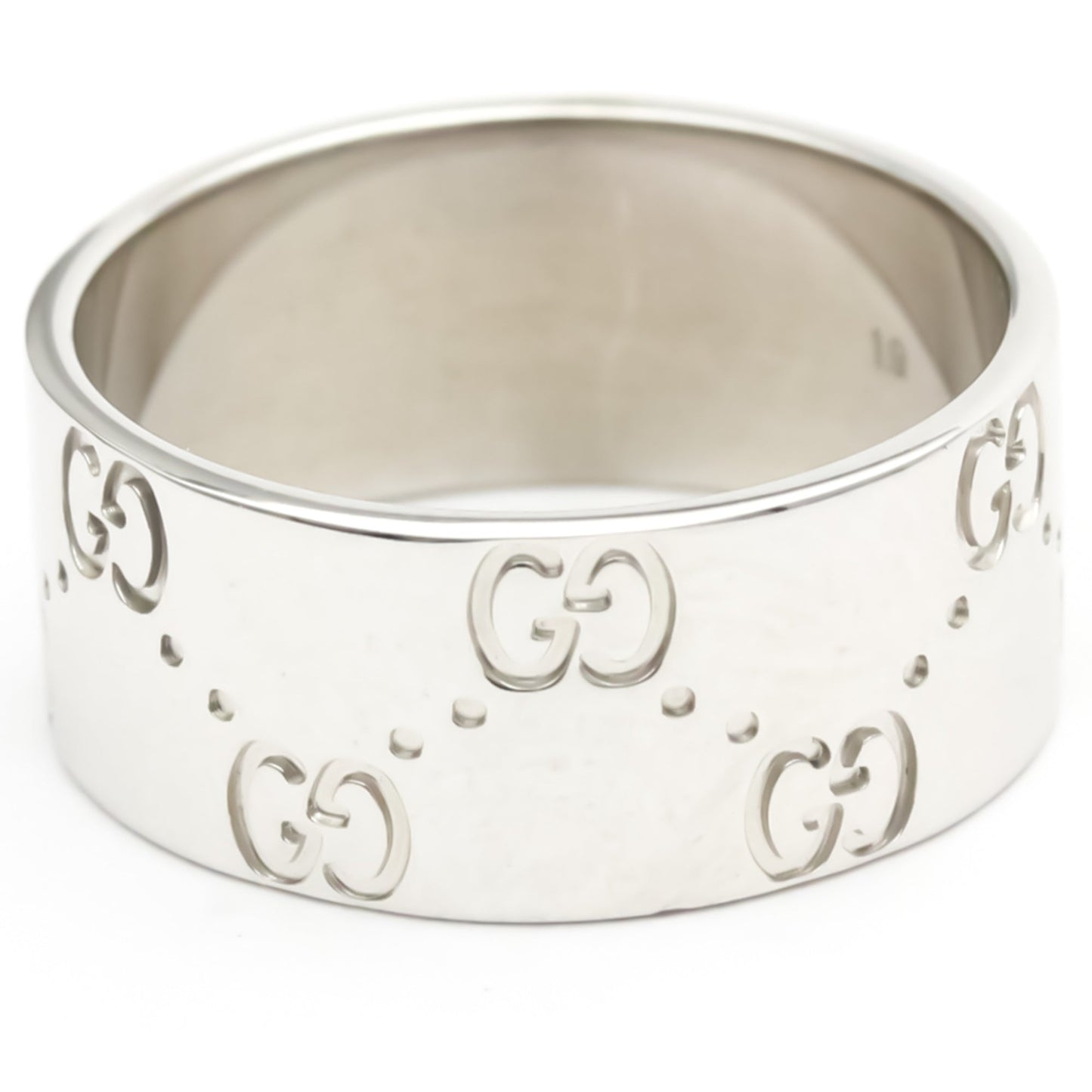 Gucci Icon Wide Ring White Gold (18K) Fashion No Stone Band Ring