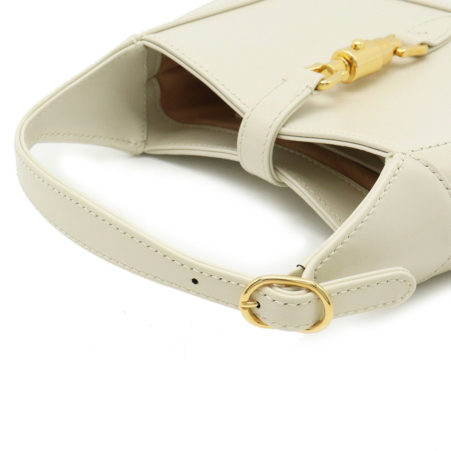 Gucci Jackie 1961 mini hobo handbag shoulder bag leather ivory white 637091