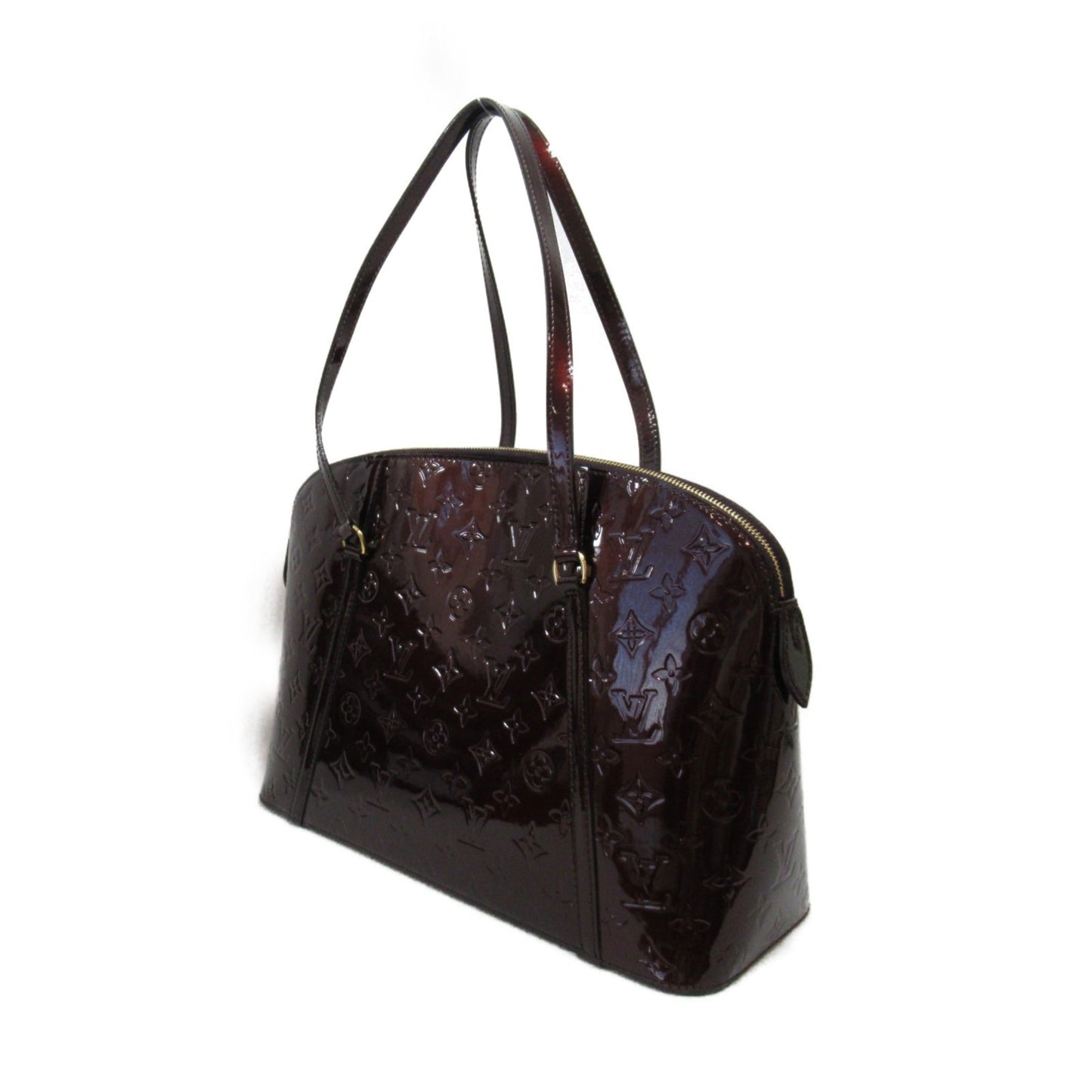 LOUIS VUITTON Avalon Zip Shoulder Bag Brown Amarrant enamel M91594