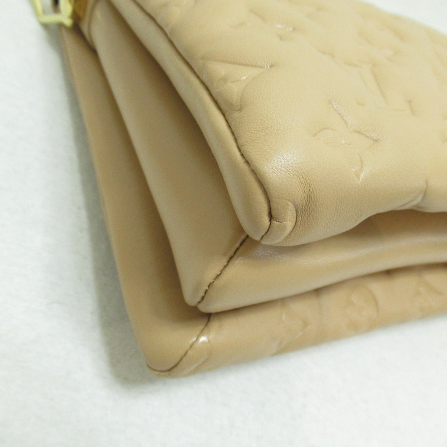 LOUIS VUITTON Coussin PM Shoulder Bag Beige Lamb leather leather M57791
