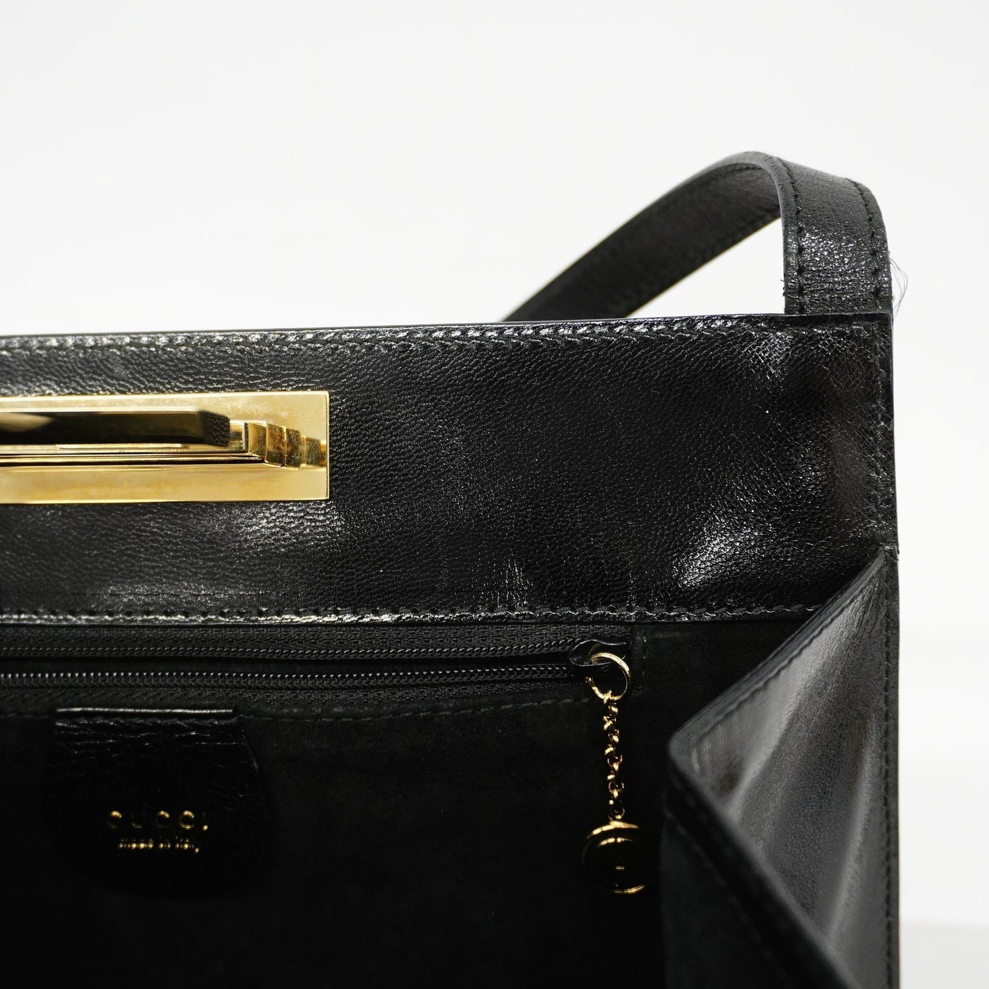 Gucci Shoulder Bag 001 1998 1863 Women's Leather Shoulder Bag Black