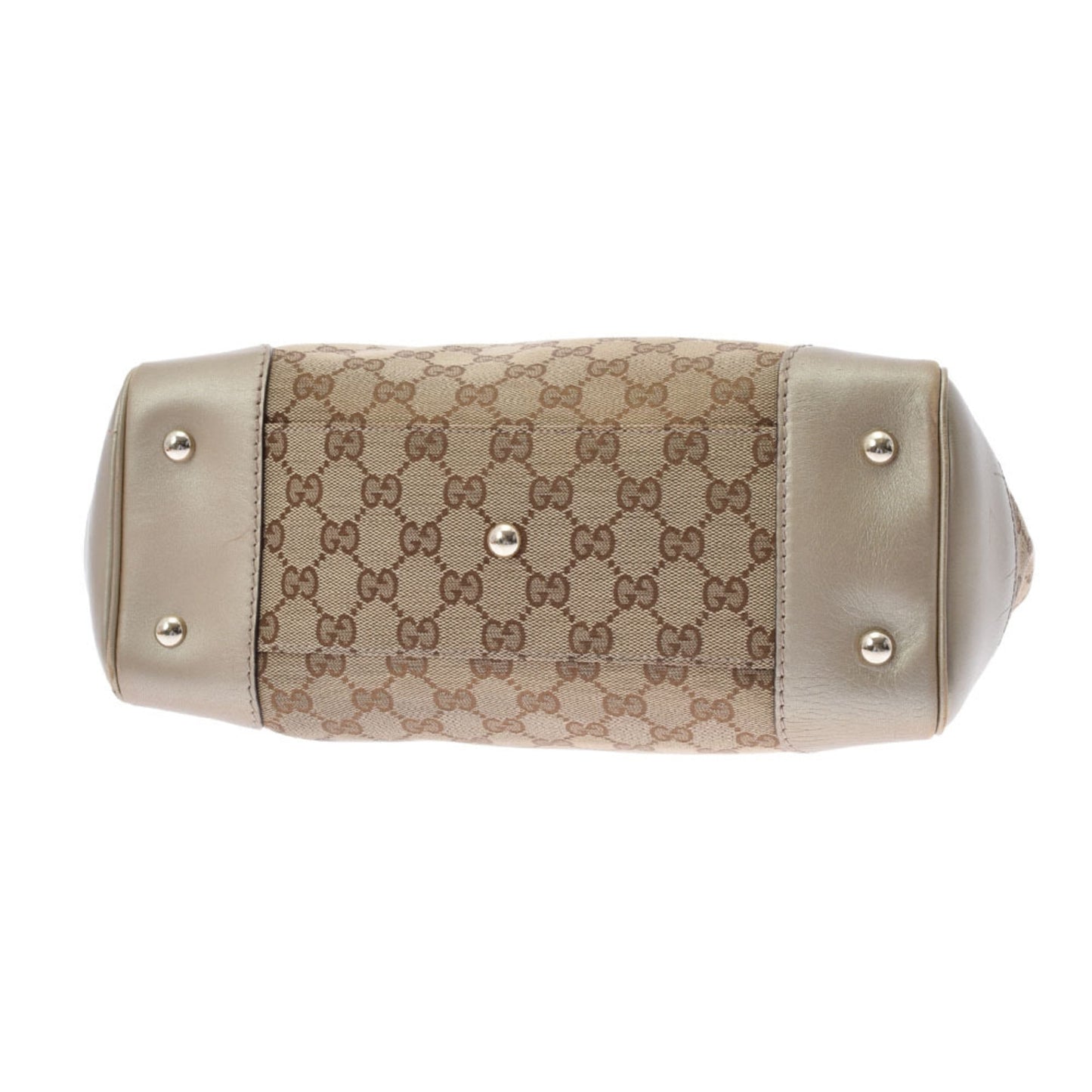 Gucci GG Pattern Tote Bag Beige/Gold 257061 Women's Canvas Leather