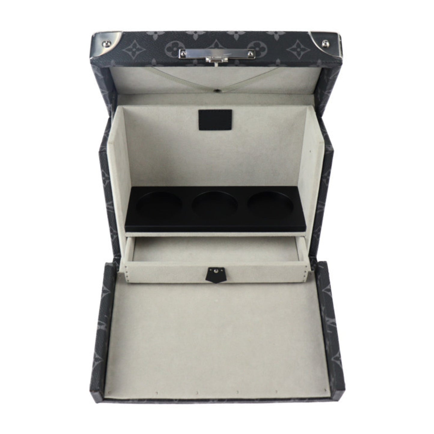 LOUIS VUITTON Fragrance Box Other Bag M20078 Monogram Eclipse Leather Black Silver Hardware Trunk Vanity