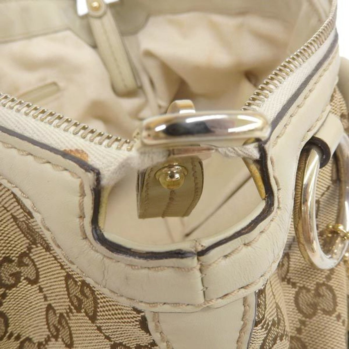 GUCCI GG Canvas Sookie 2WAY Handbag 247902 Beige/Ivory Women's