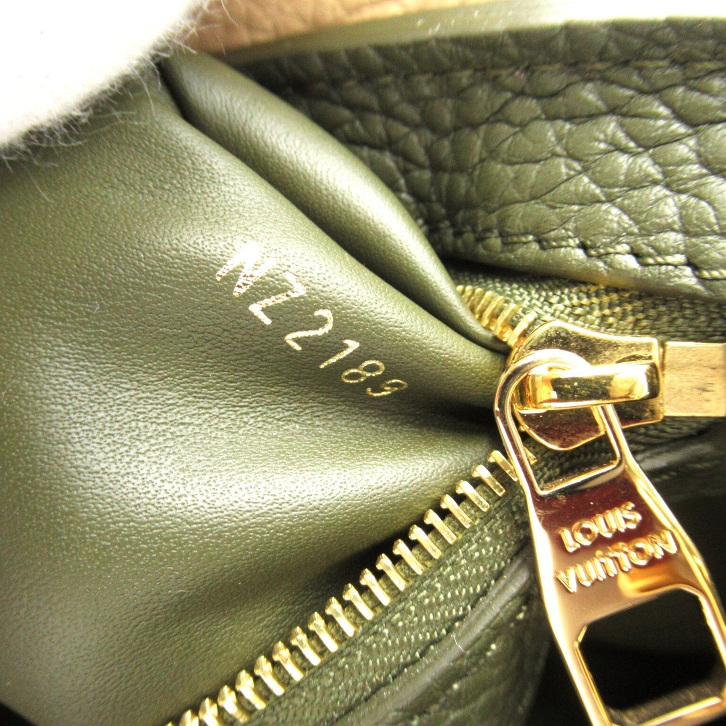 LOUIS VUITTON CapucineBB Khaki Beige Taurillon Clemence Leather leather