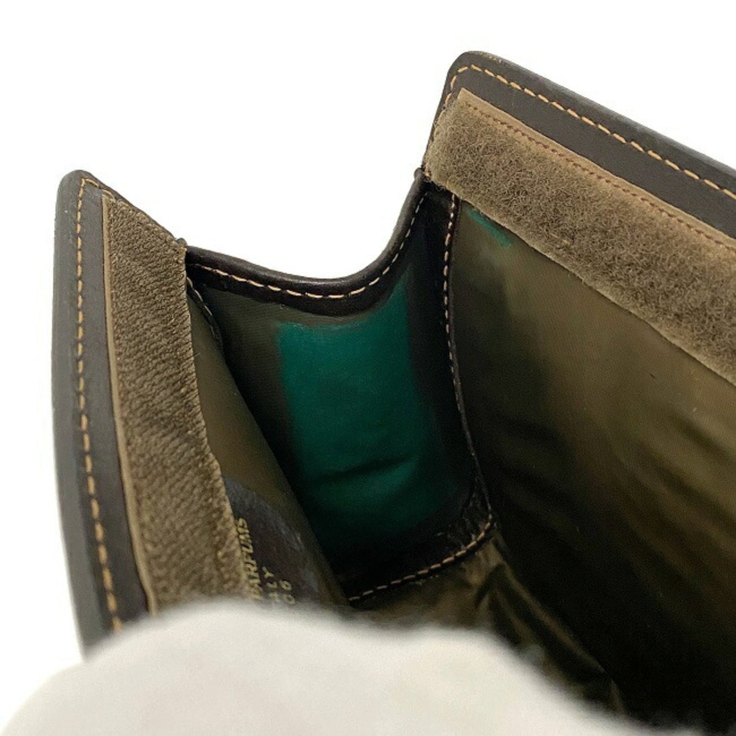 Gucci Perfume Pouch Brown Green Red Shelly 506 Leather Suede GUCCI PARFUMS Magic Tape Clutch Stripe Ladies