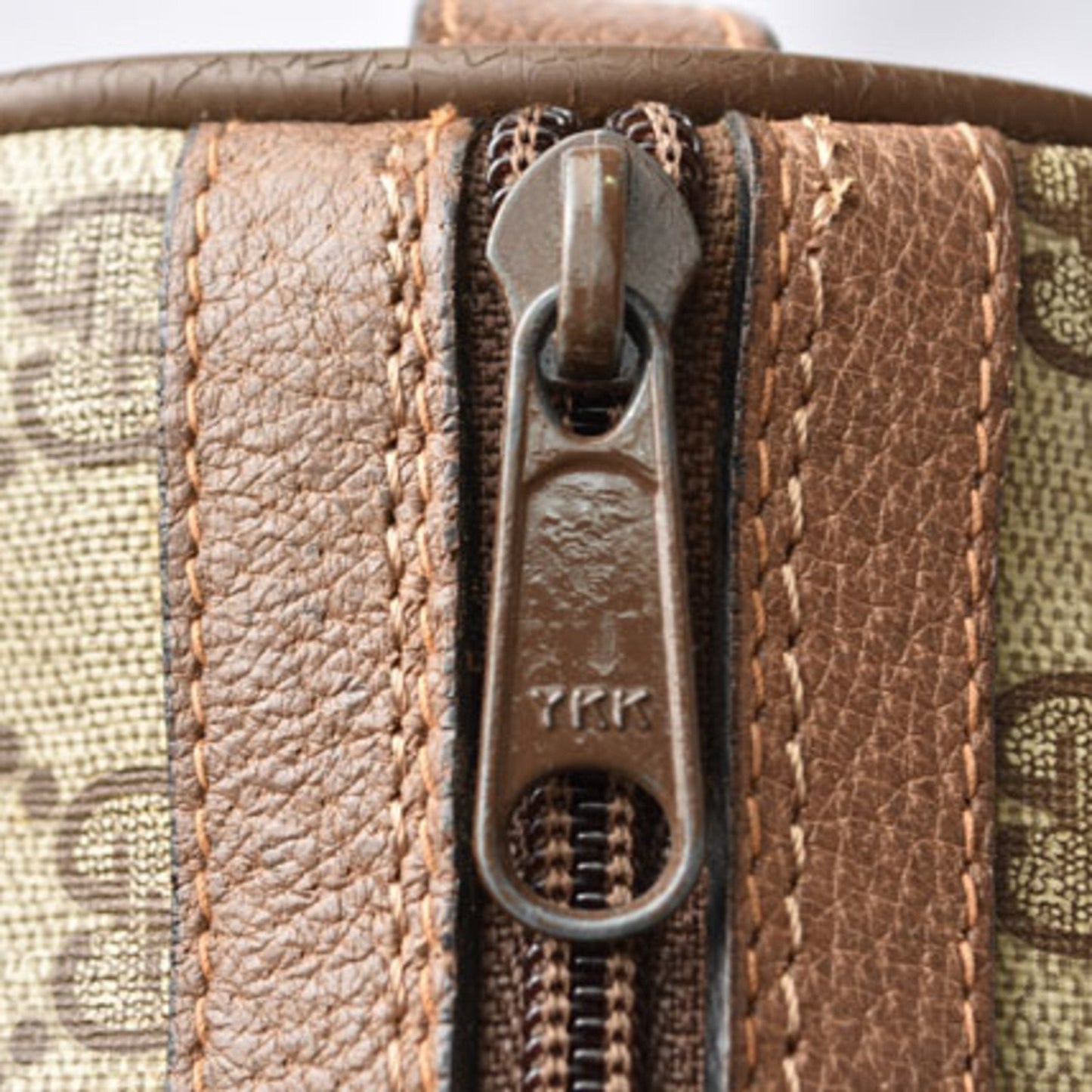 Gucci handbag GUCCI coated canvas sherry line beige brown