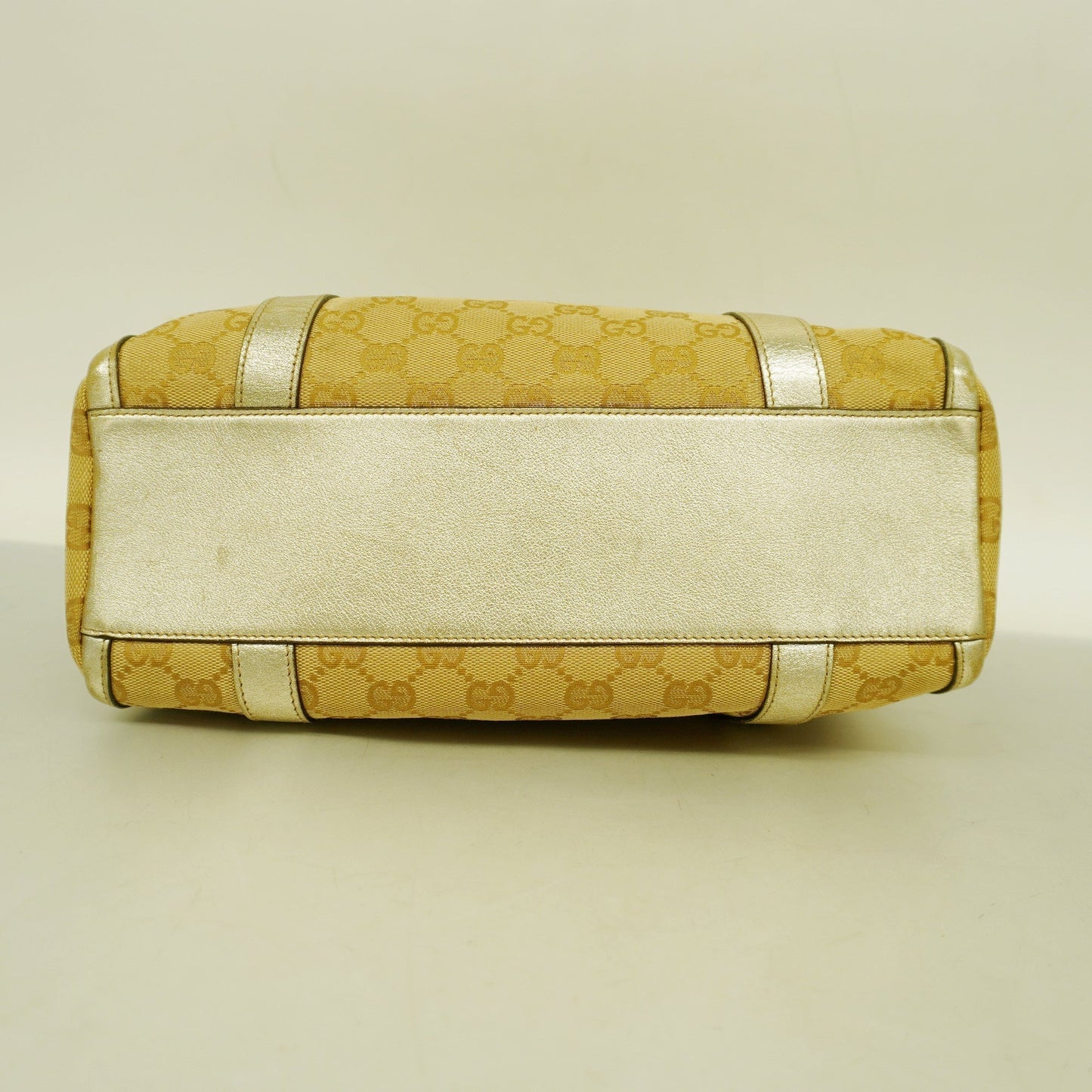 GUCCIAuth  GG Canvas Handbag 130942 Women's Handbag Beige,Gold