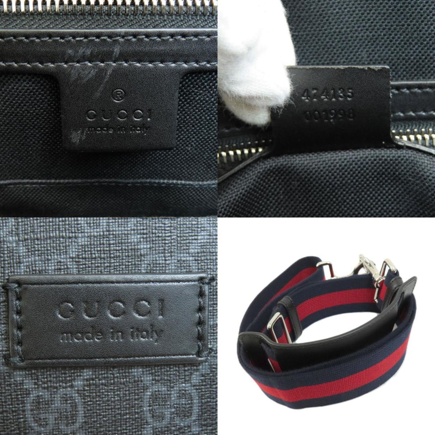 Gucci 474135 GG Bag PVC Men's