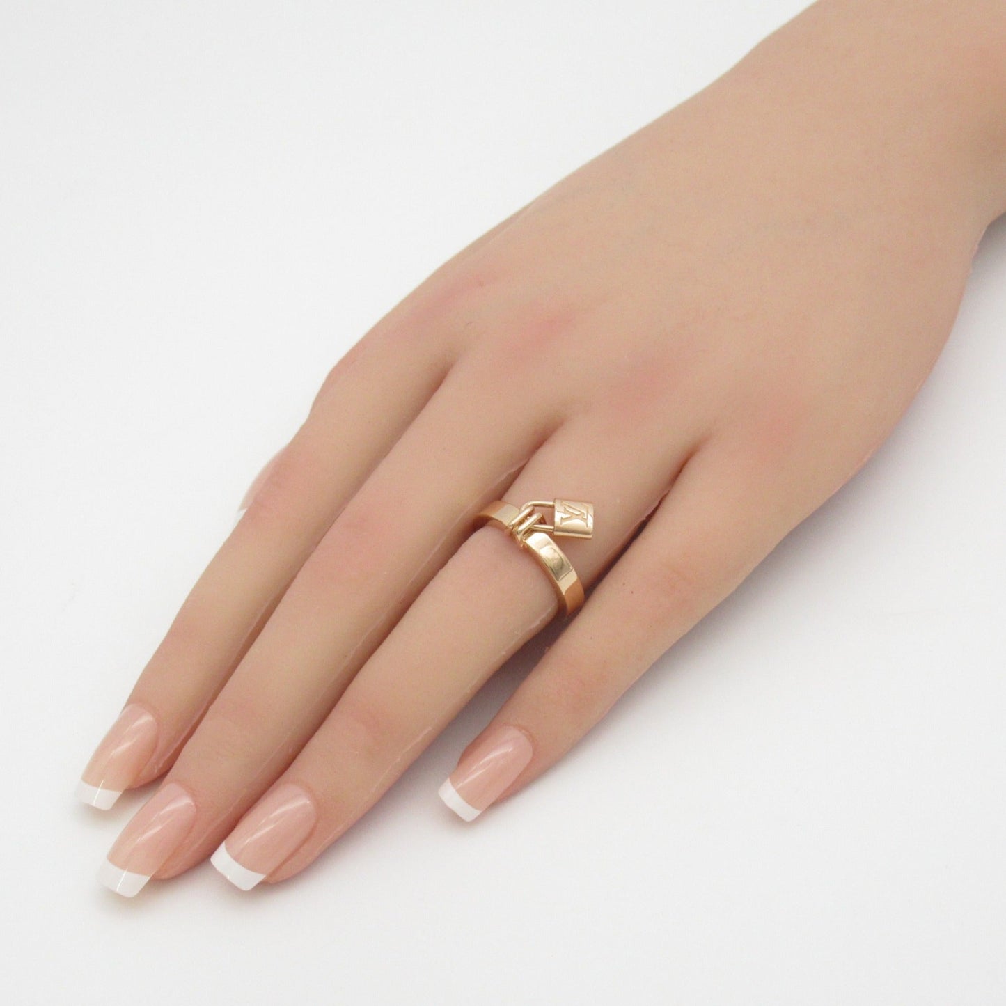 LOUIS VUITTON Bar Lock It Ring PM Ring Gold K18PG[Rose Gold] Gold